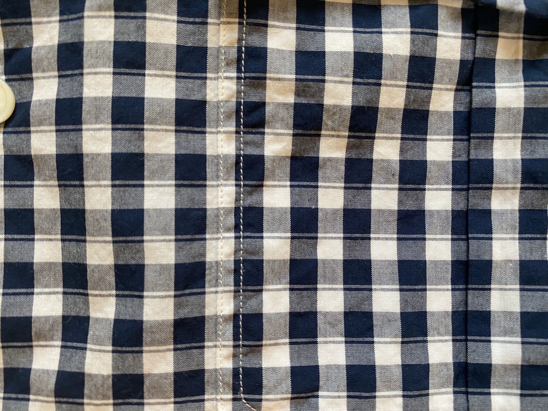 Porter Classic navy roll-up gingham check shirt Size US XL / EU 56 / 4 - 3 Thumbnail
