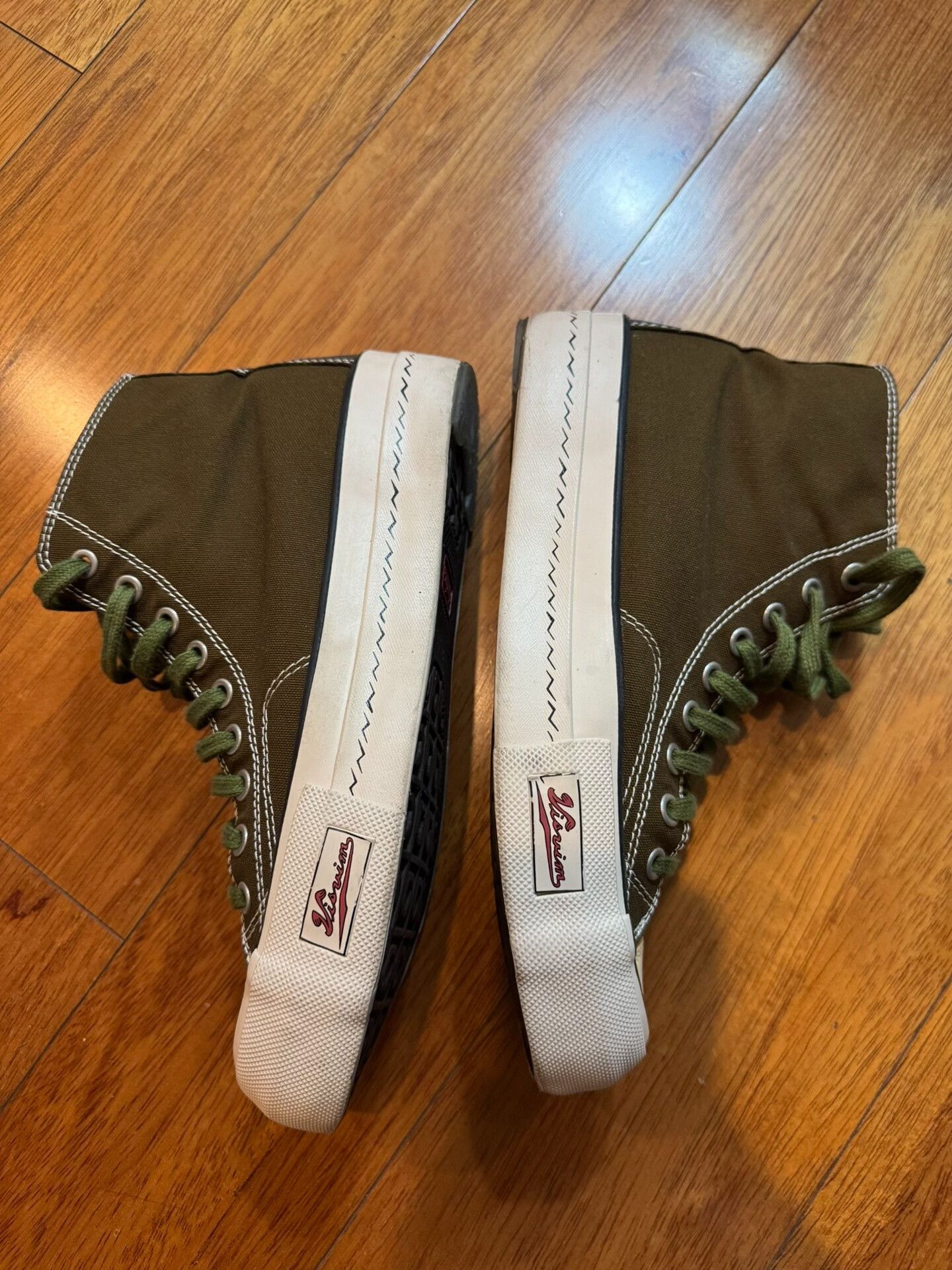 Visvim Visvim Skagway Hi Canvas Sneakers in Olive Size US 8 / EU 41 - 3 Thumbnail