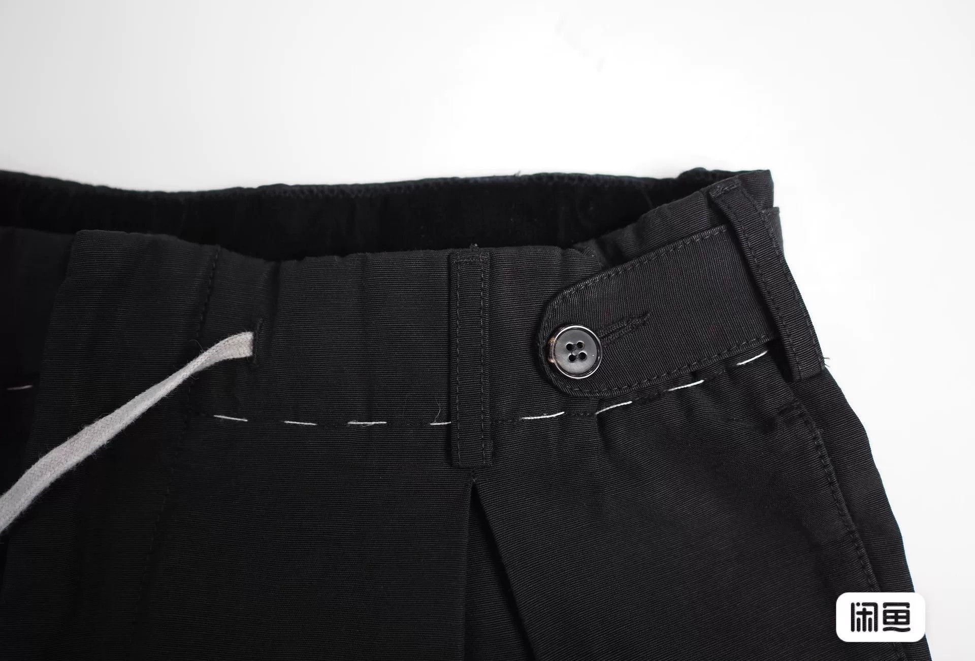 Maison Margiela maison margiela black drawstring casual pants Size US 38 / EU 54 - 6 Thumbnail