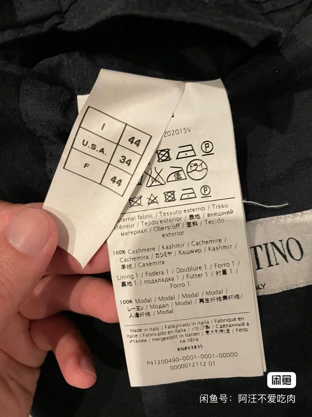 Valentino black cashmere blazer by valentino Size US M / EU 48-50 / 2 - 5 Thumbnail
