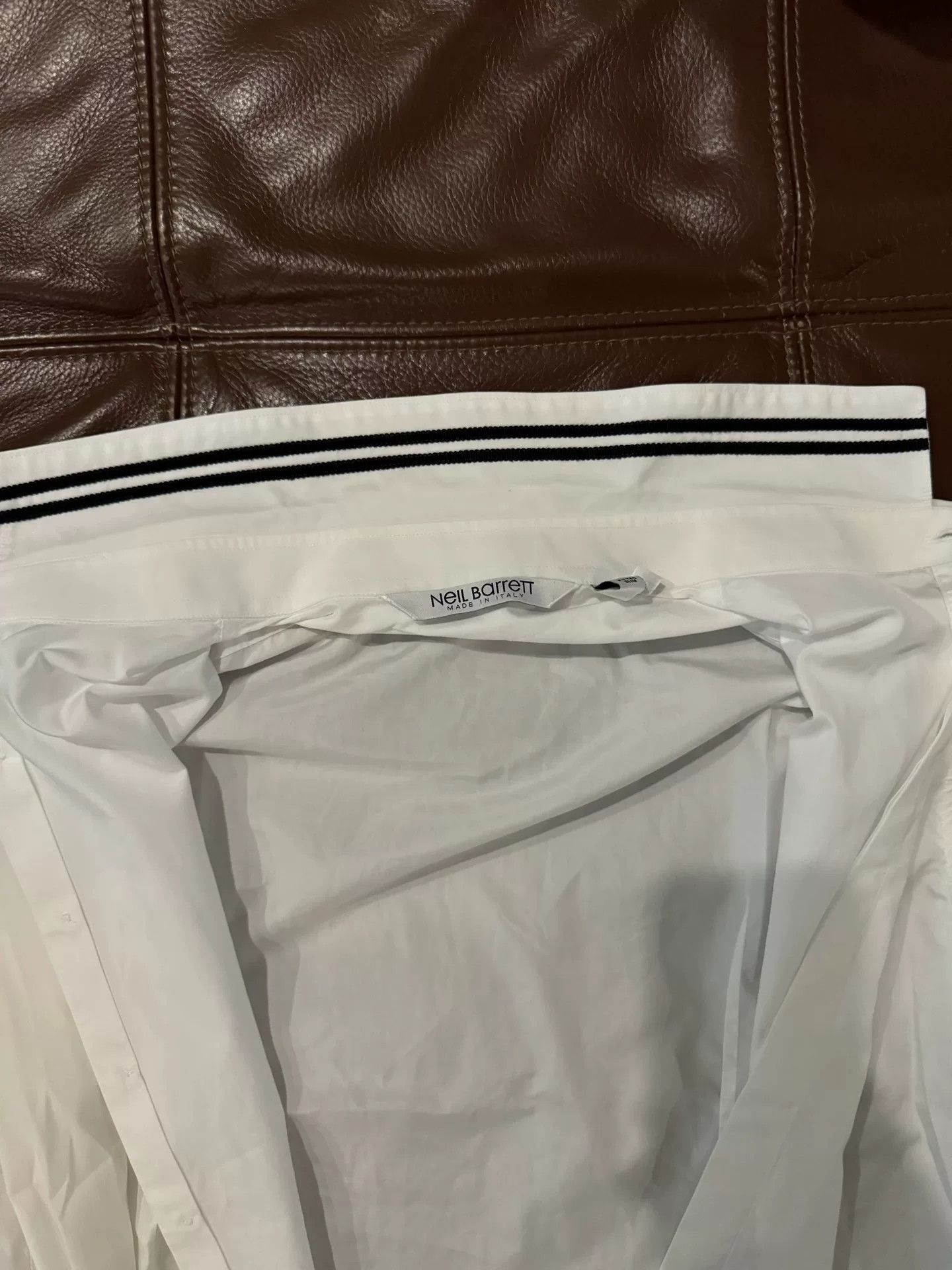 Neil Barrett slim fit white collared shirt Size US M / EU 48-50 / 2 - 3 Thumbnail