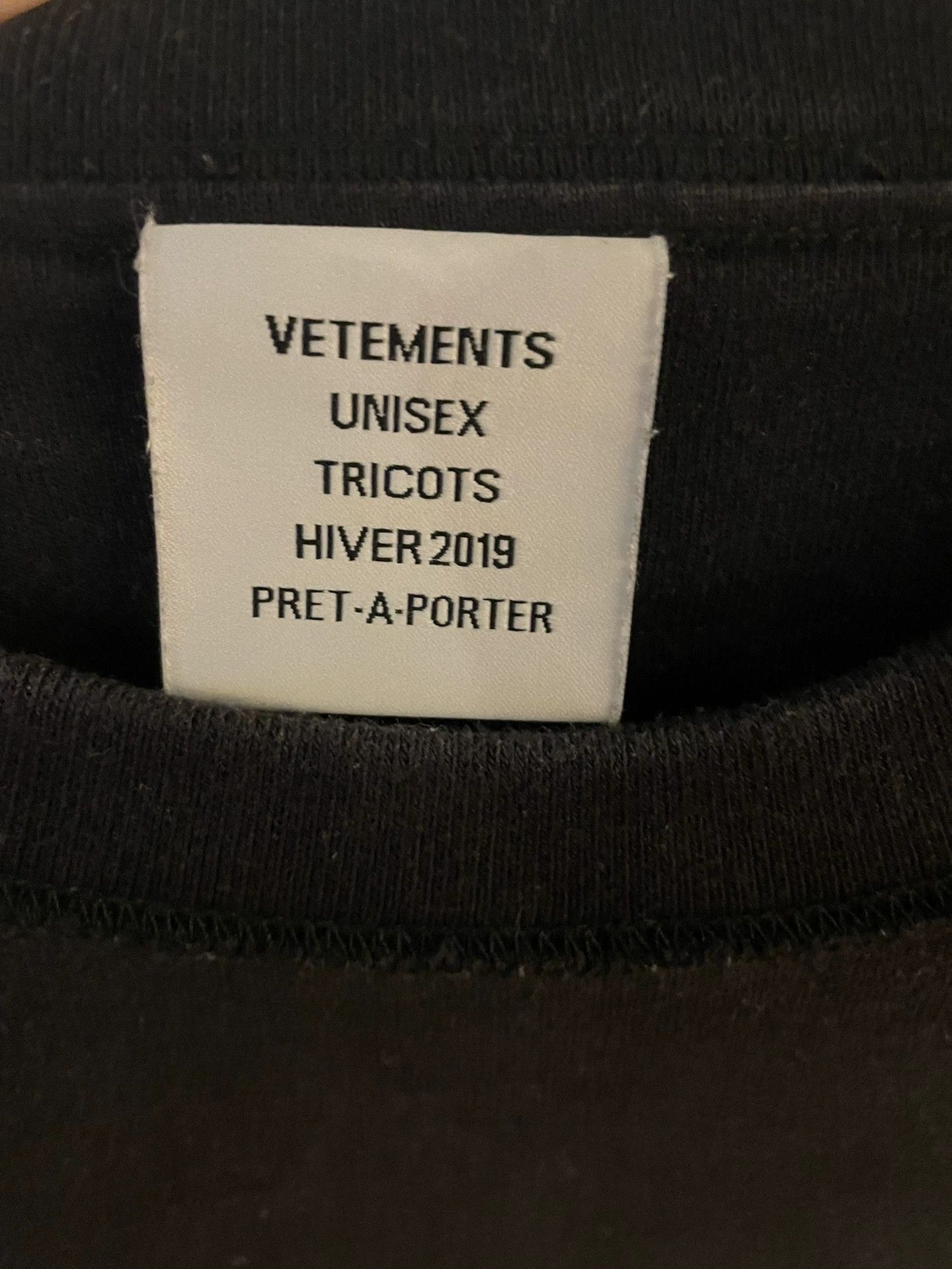 Vetements vetements men's oversized t-shirt in black Size US XS / EU 42 / 0 - 4 Thumbnail