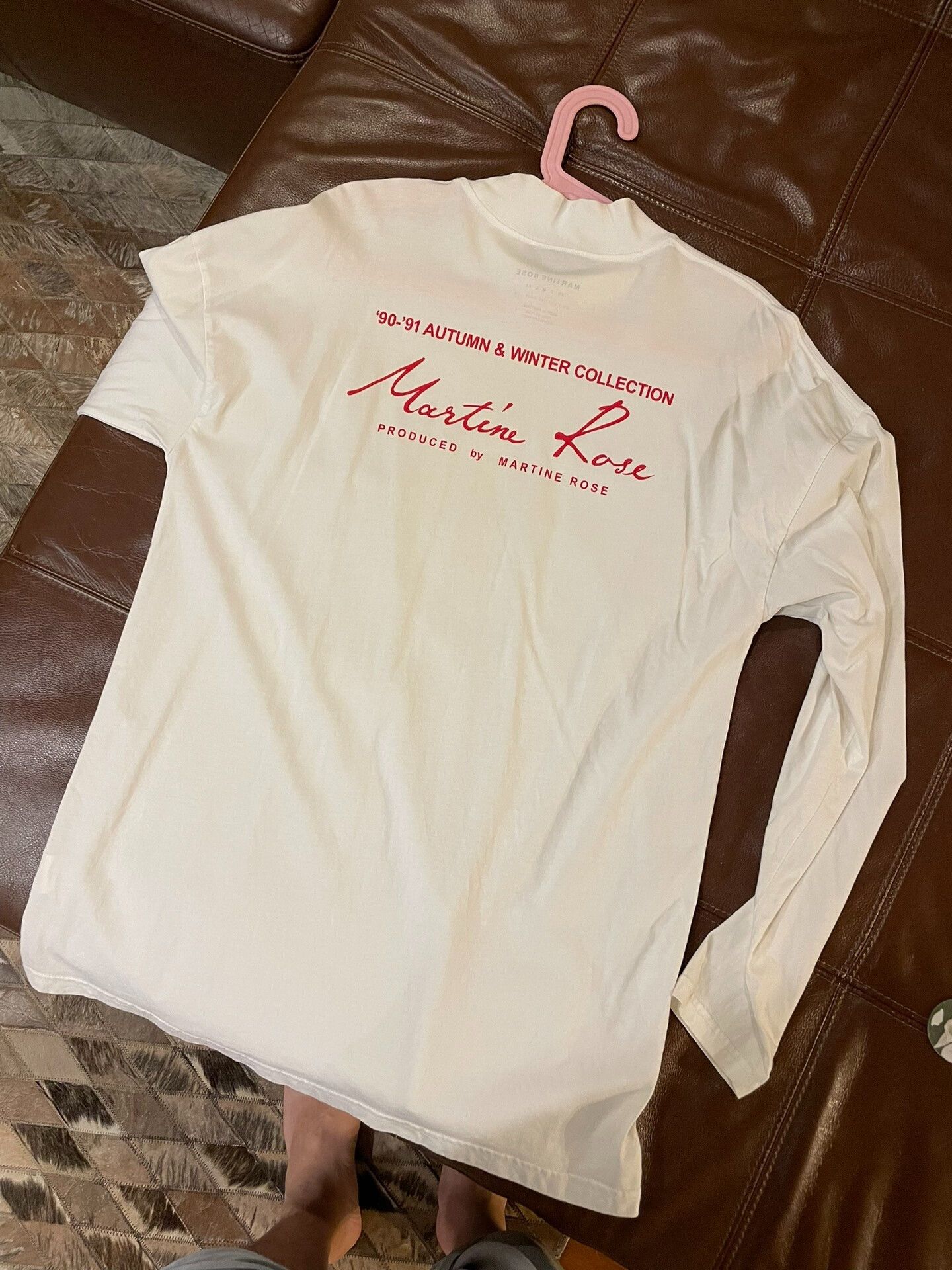 Martine Rose Martine Rose Long Sleeve T-Shirt in White Size US S / EU 44-46 / 1 - 2 Thumbnail