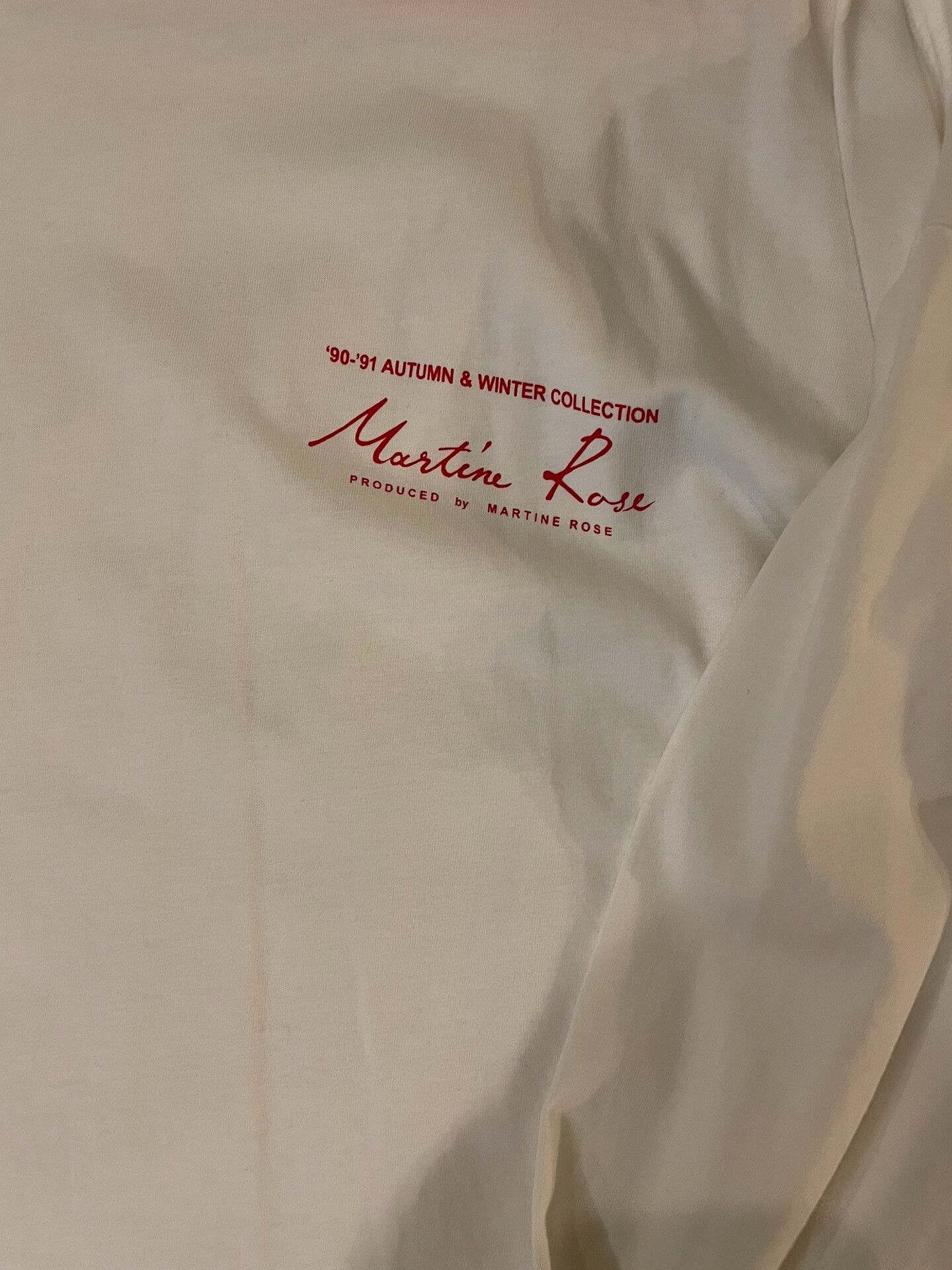 Martine Rose Martine Rose Long Sleeve T-Shirt in White Size US S / EU 44-46 / 1 - 3 Thumbnail