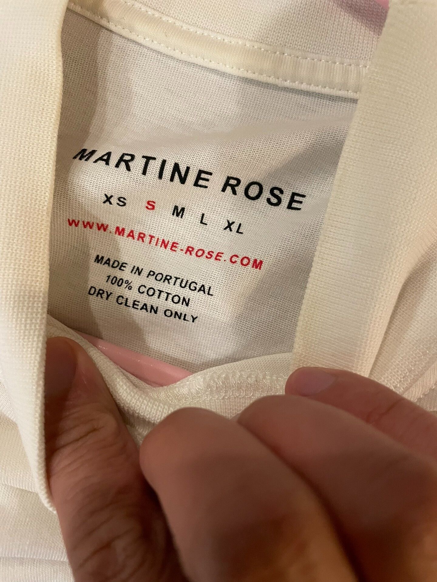 Martine Rose Martine Rose Long Sleeve T-Shirt in White Size US S / EU 44-46 / 1 - 4 Thumbnail