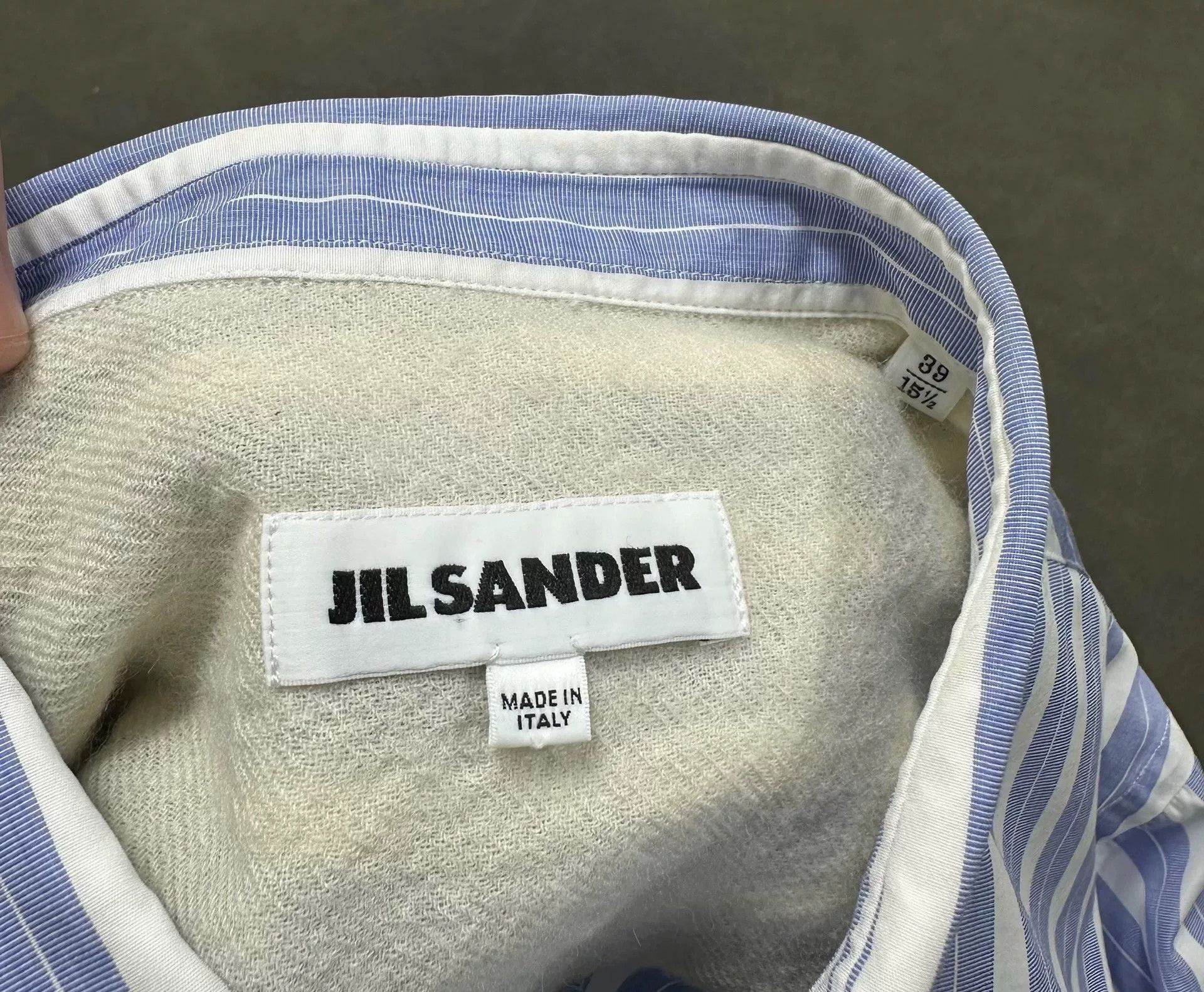 Jil Sander Jil Sander Blue Striped Long Sleeve Shirt Size US M / EU 48-50 / 2 - 4 Thumbnail