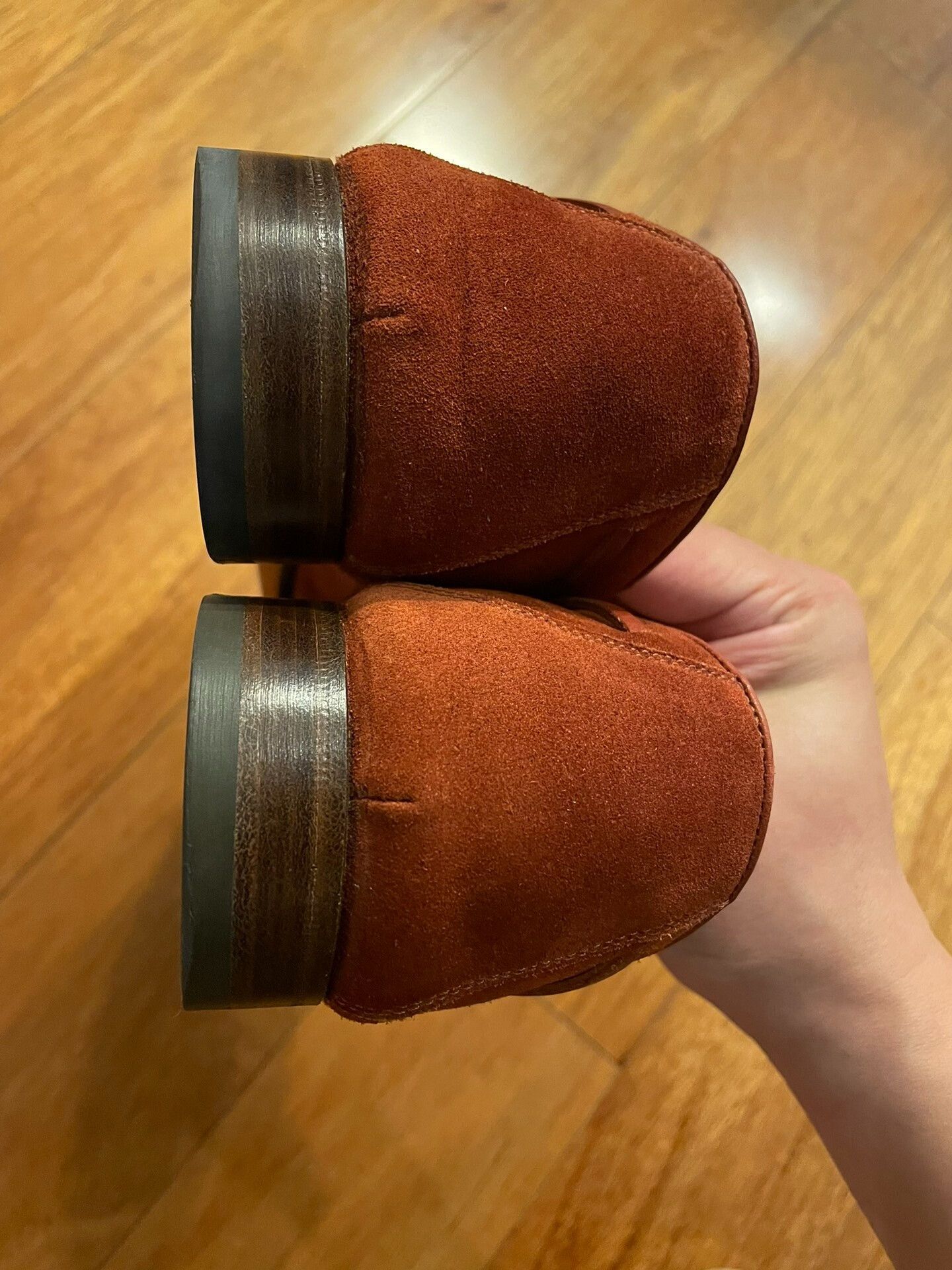 Hermes hermes men's suede loafers in excellent condition Size US 10 / EU 43 - 4 Thumbnail