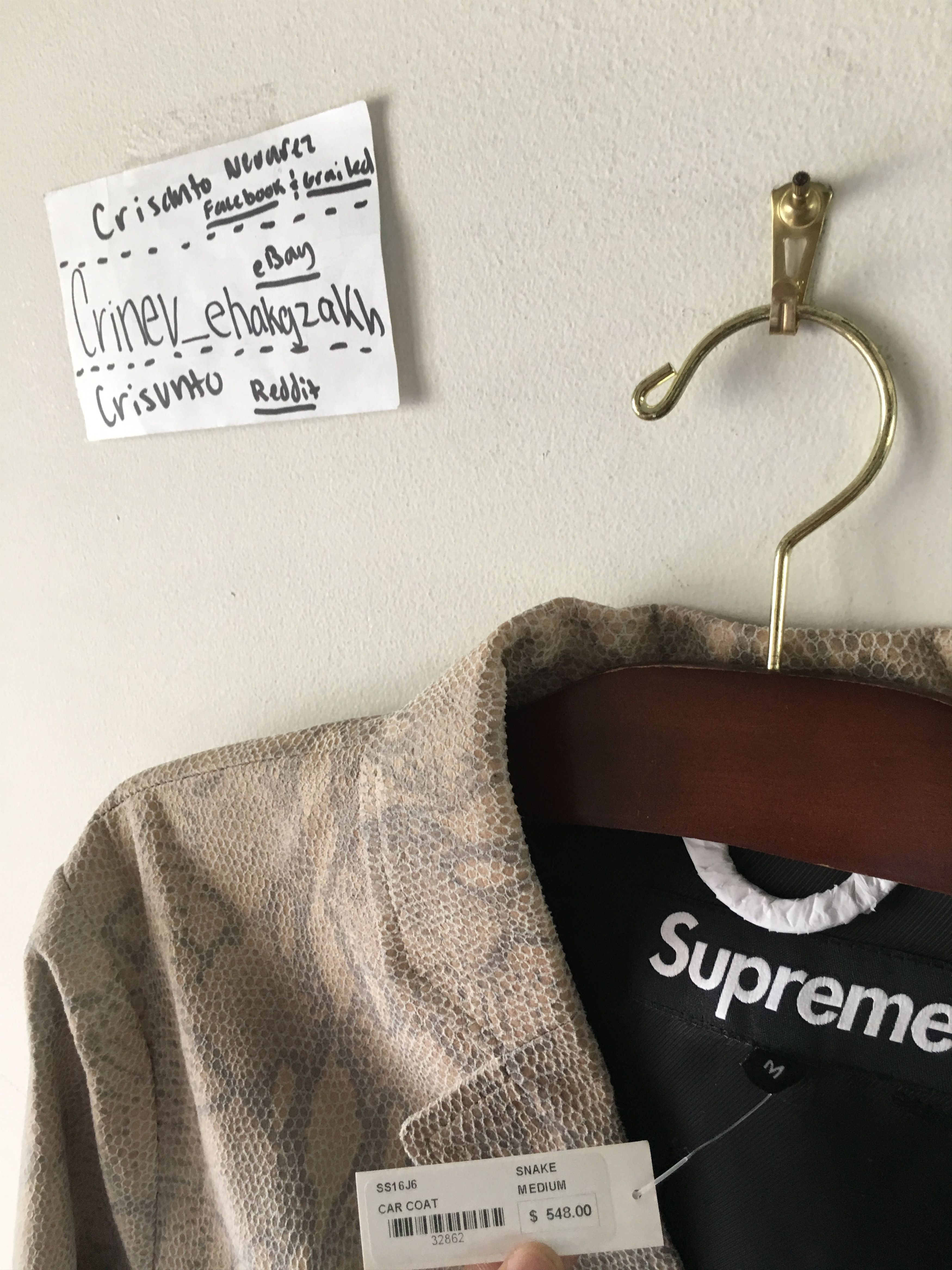 経典ブランド Supreme snakeskin car coat S | erational.com