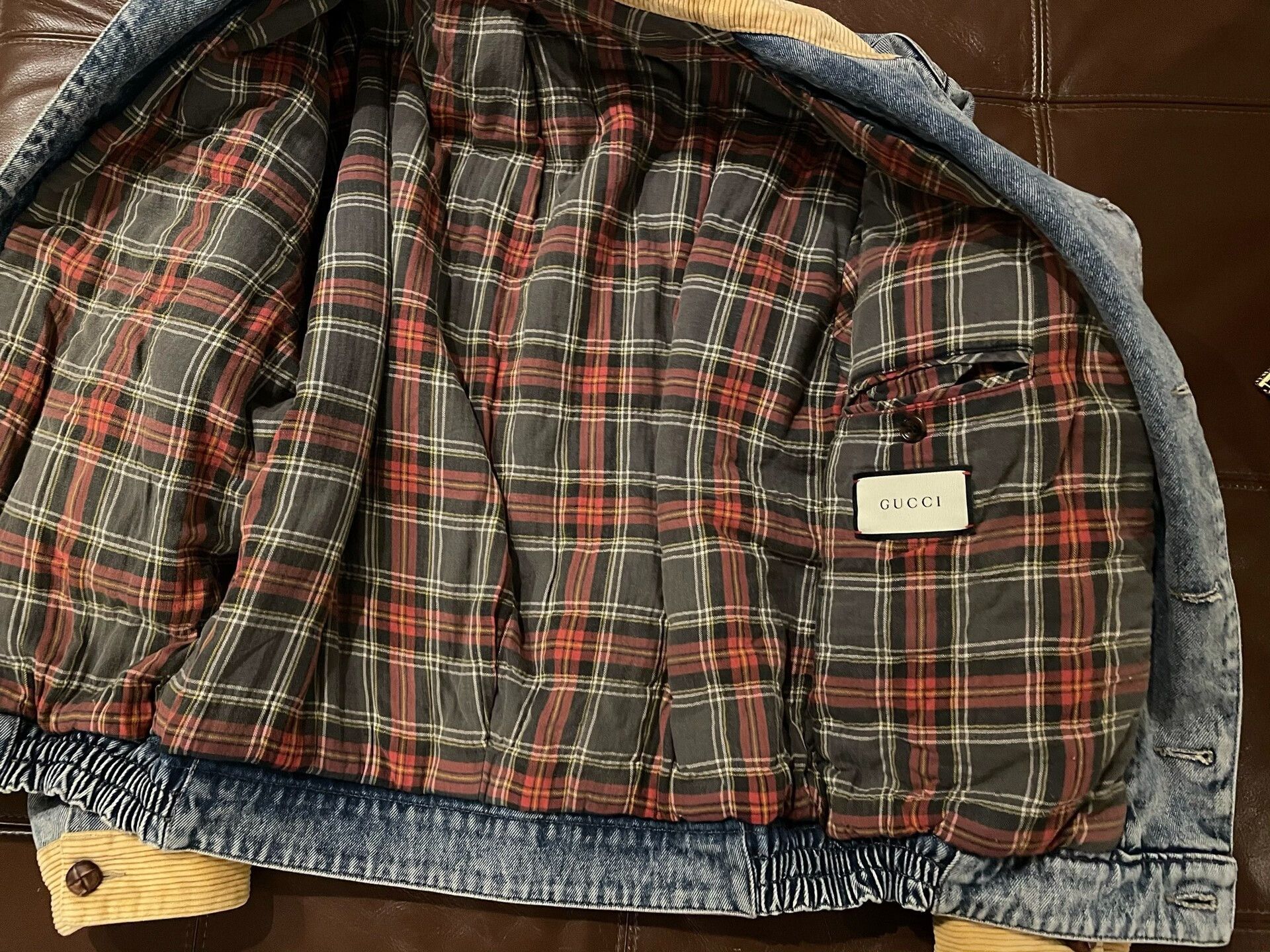 Gucci gucci denim jacket with unique design elements Size US S / EU 44-46 / 1 - 5 Thumbnail