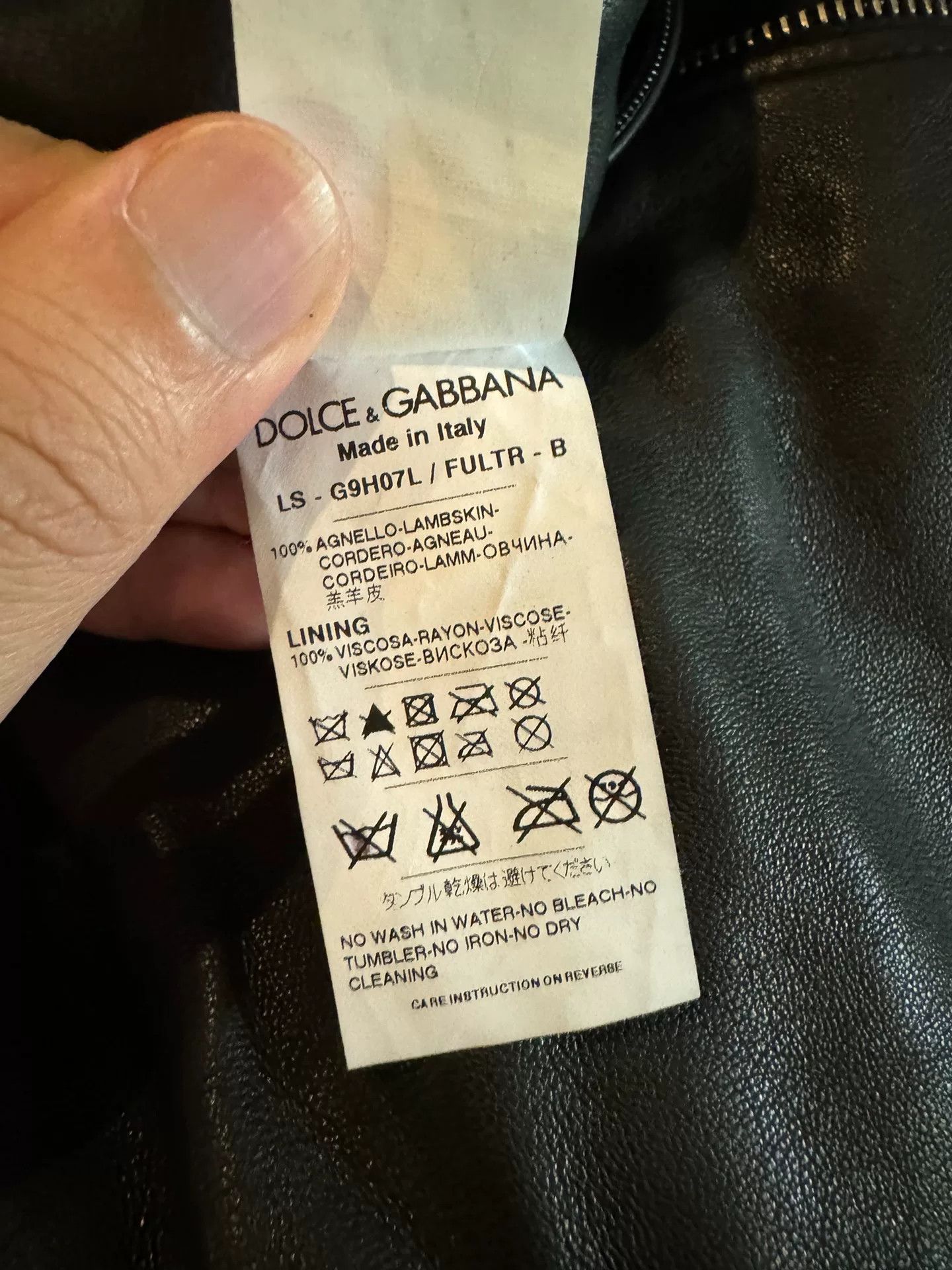 Dolce & Gabbana black leather motorcycle jacket by dolce&gabbana Size US M / EU 48-50 / 2 - 6 Thumbnail