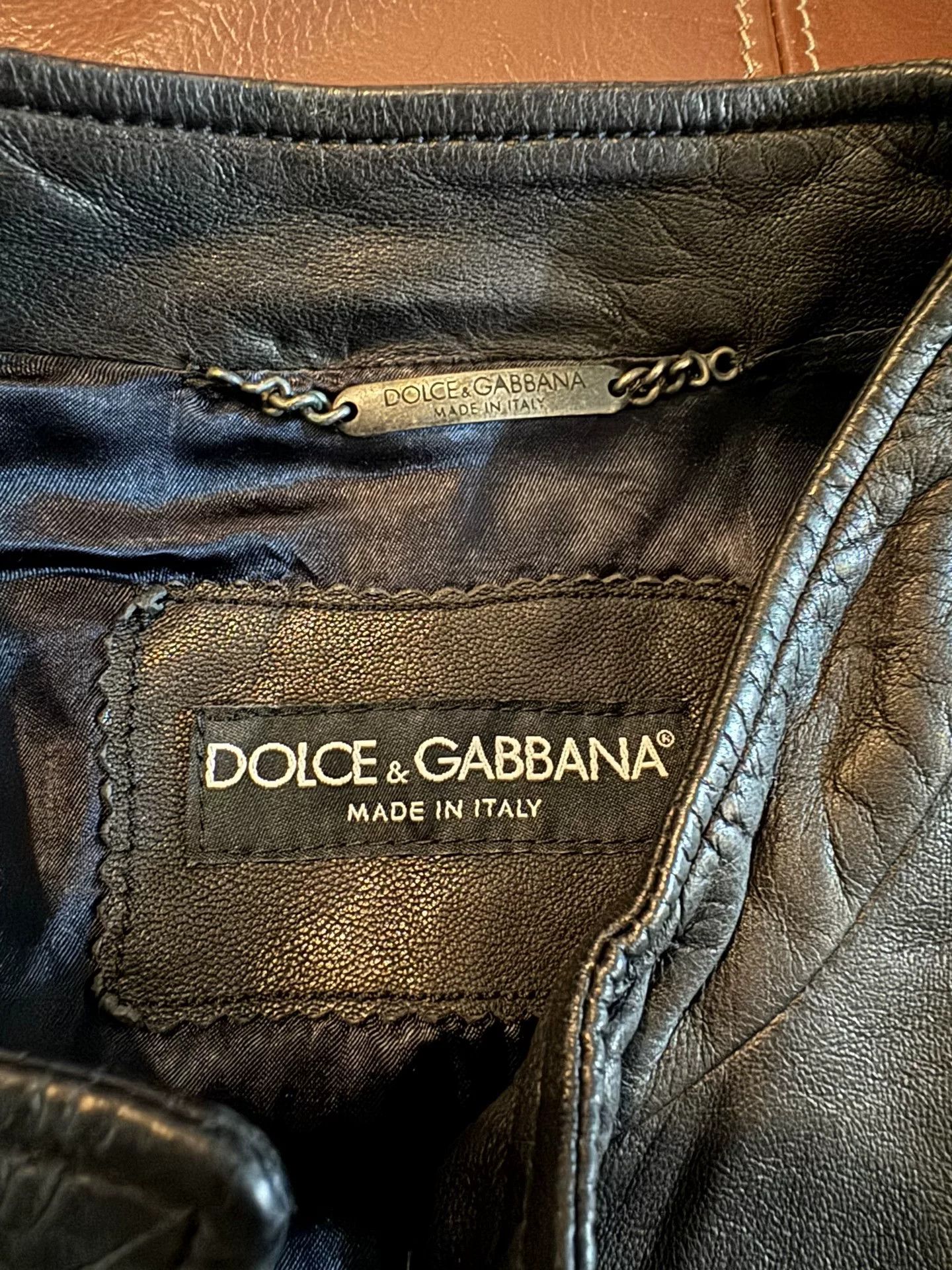 Dolce & Gabbana black leather motorcycle jacket by dolce&gabbana Size US M / EU 48-50 / 2 - 3 Thumbnail