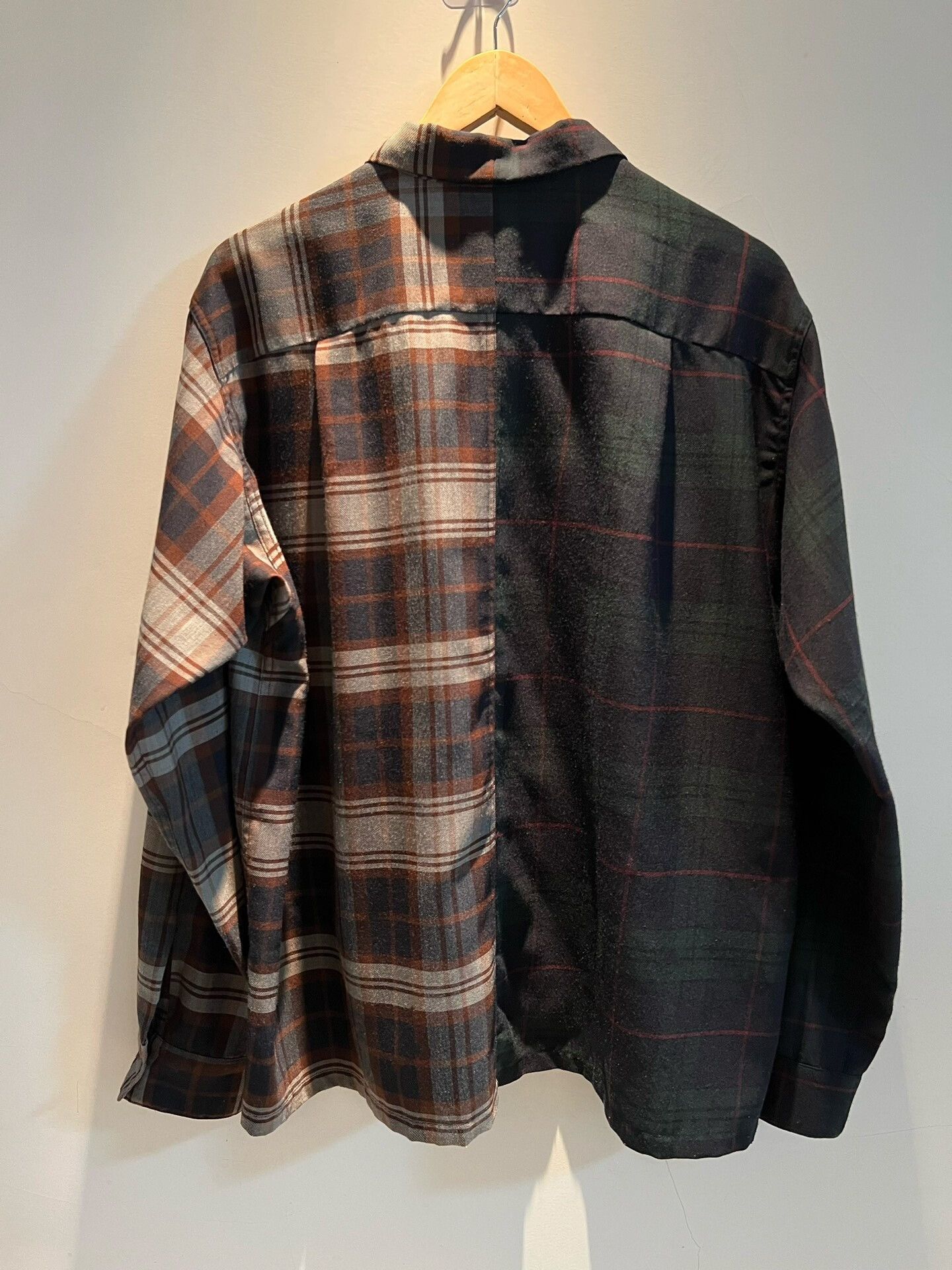 Nanamica wool patchwork plaid shirt jacket Size US L / EU 52-54 / 3 - 7 Thumbnail