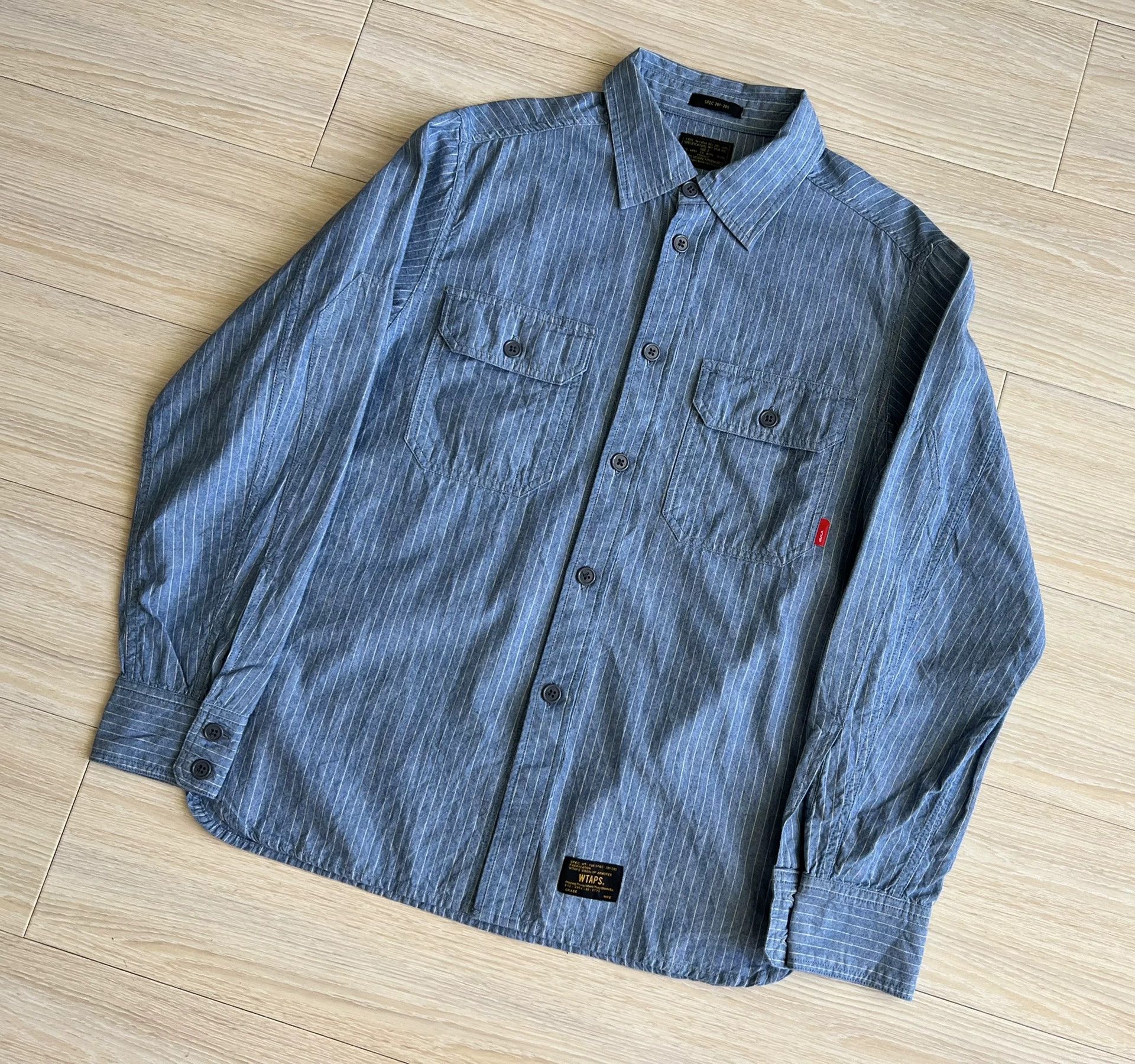 Wtaps wtaps striped button-up shirt with pockets Size US M / EU 48-50 / 2 - 3 Thumbnail