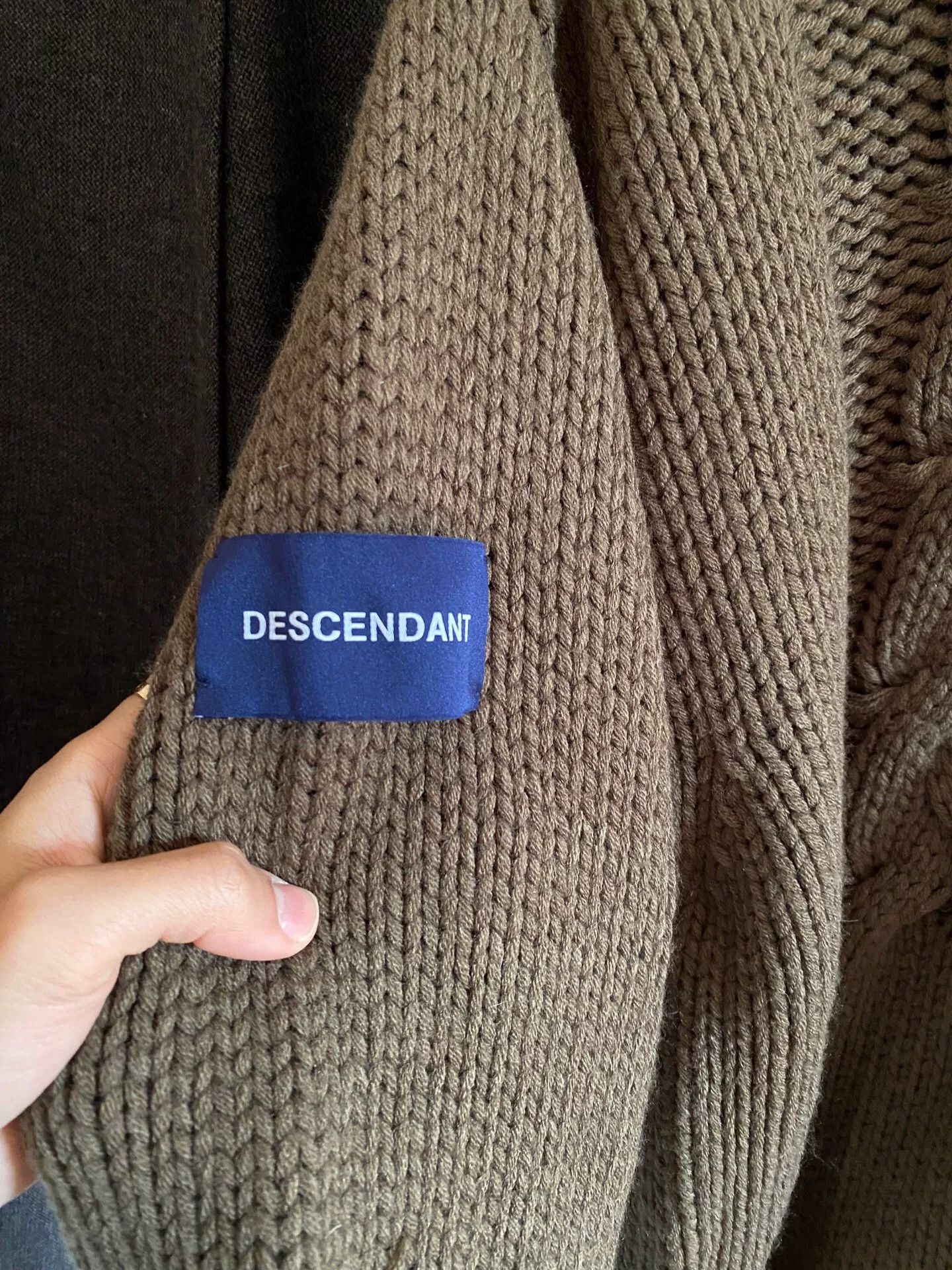 Descendant vintage descendent knitted sweater in olive green Size US M / EU 48-50 / 2 - 3 Thumbnail