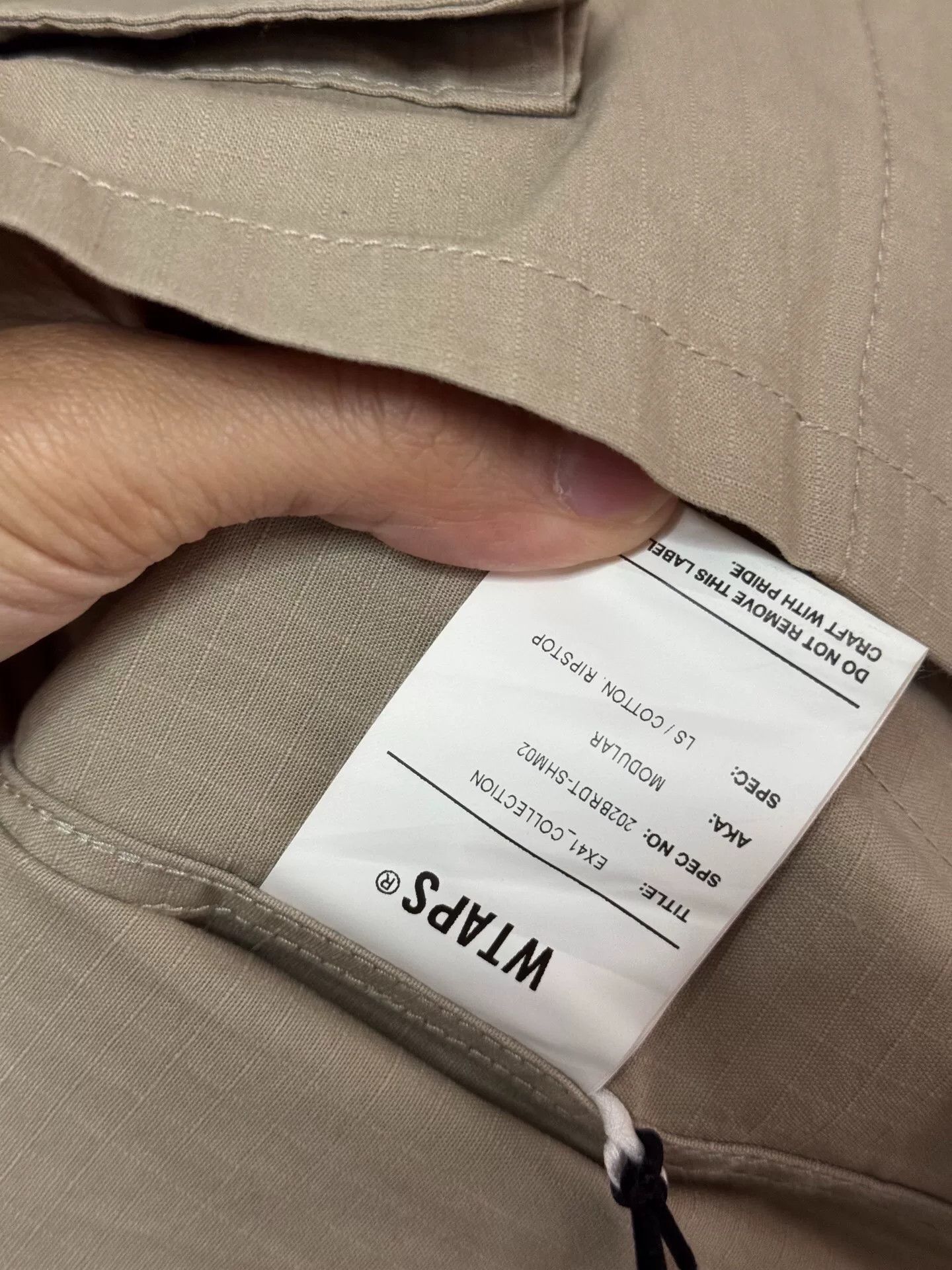 Wtaps modular long sleeve cotton ripstop jacket Size US S / EU 44-46 / 1 - 4 Thumbnail