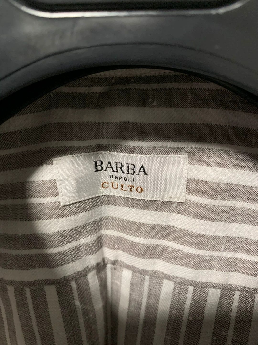 Barba Napoli Italian Handmade Striped Dress Shirt Size 39 Size US M / EU 48-50 / 2 - 2 Thumbnail