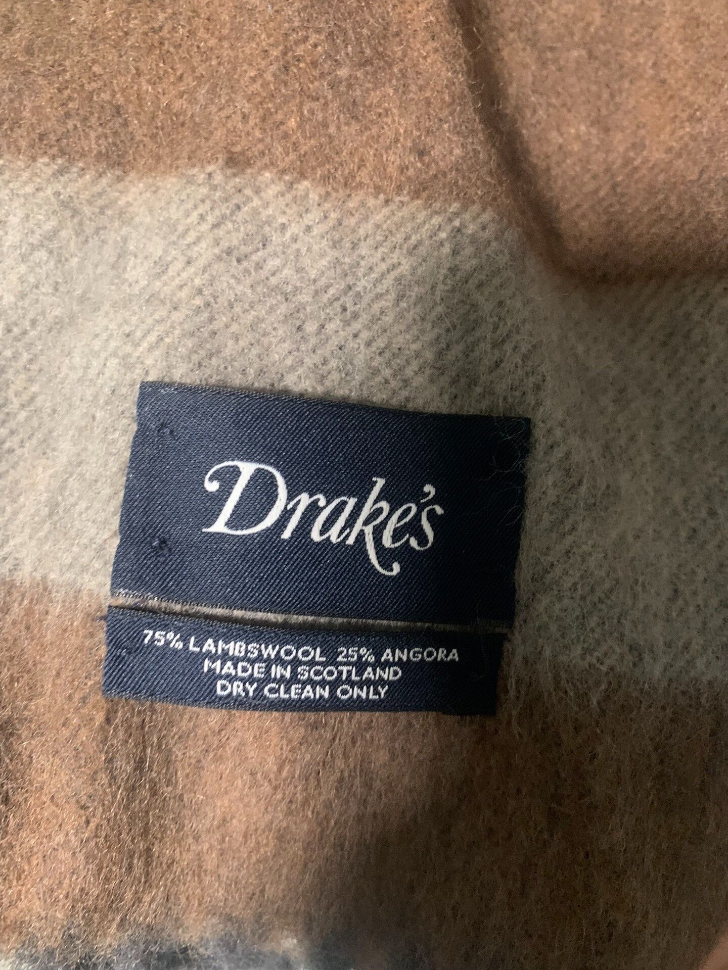 Drake's drakes wool angora rabbit hair scarf Size ONE SIZE - 3 Thumbnail