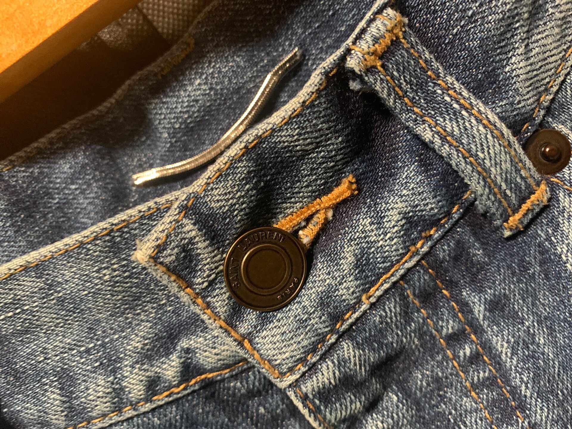 Saint Laurent Paris saint laurent distressed denim jeans for sale Size US 29 - 3 Thumbnail