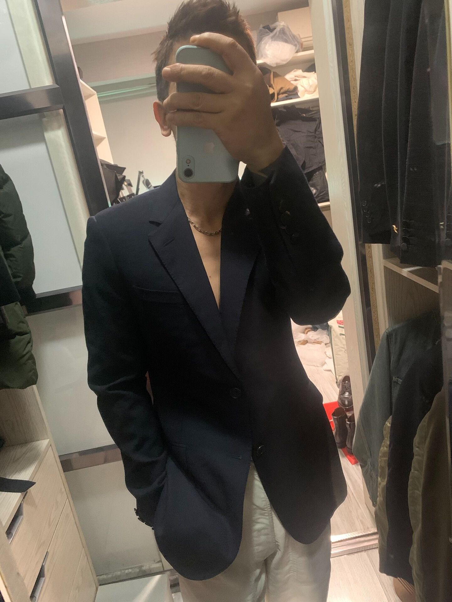 Lanvin elegant dark blue wool suit jacket Size US M / EU 48-50 / 2 - 7 Thumbnail