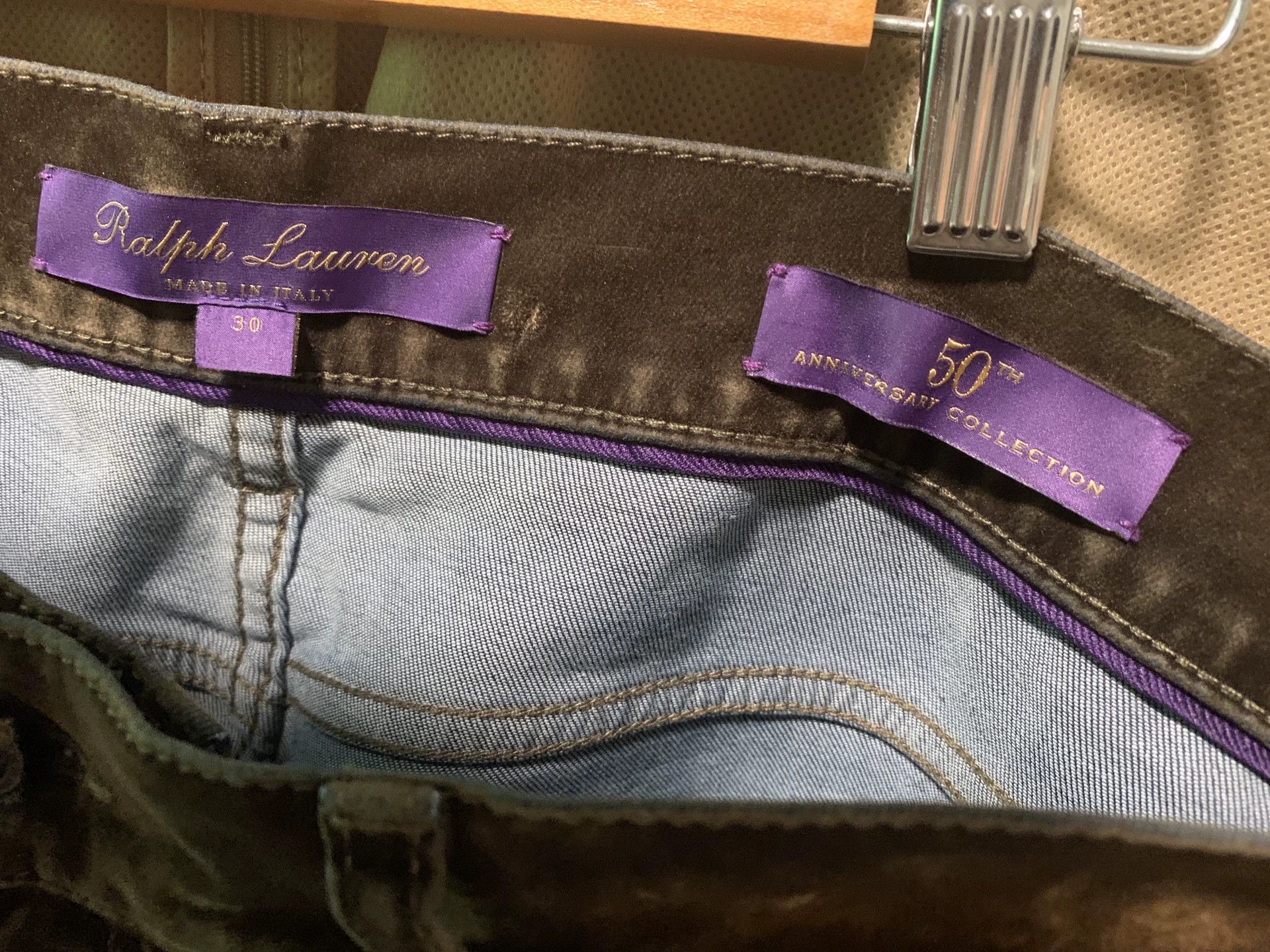 Ralph Lauren Purple Label ralph lauren 50th anniversary velvet pants Size US 30 / EU 46 - 5 Thumbnail