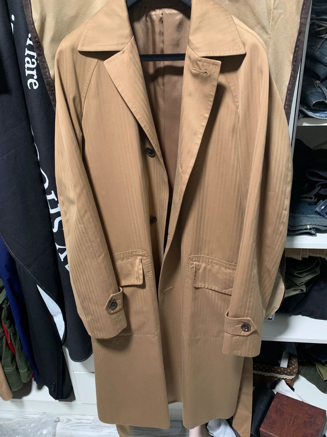 Ring Jacket stylish beige long coat for men Size US M / EU 48-50 / 2 - 2 Thumbnail