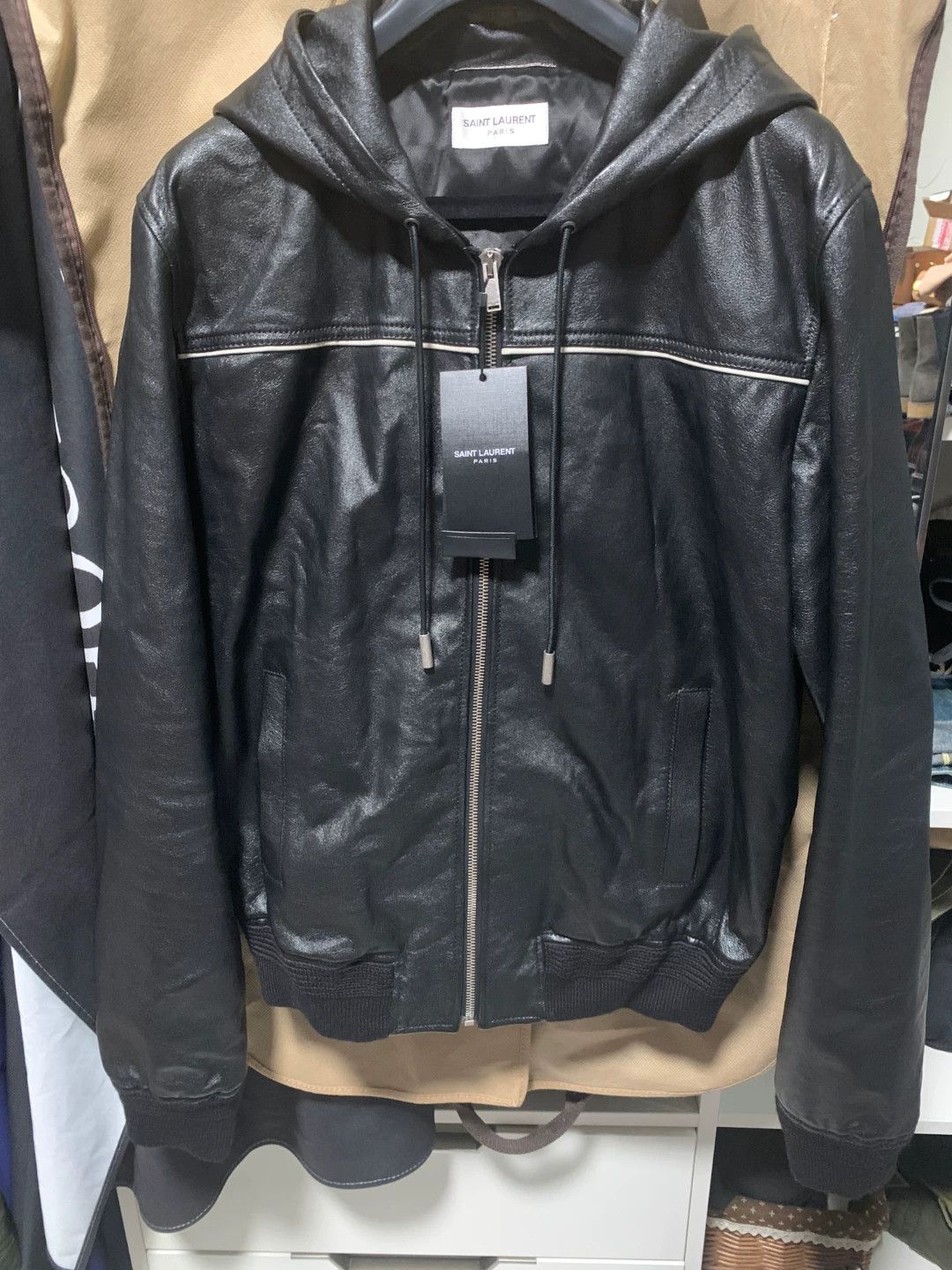 Saint Laurent Paris saint laurent black leather jacket size 48 Size US L / EU 52-54 / 3 - 2 Thumbnail