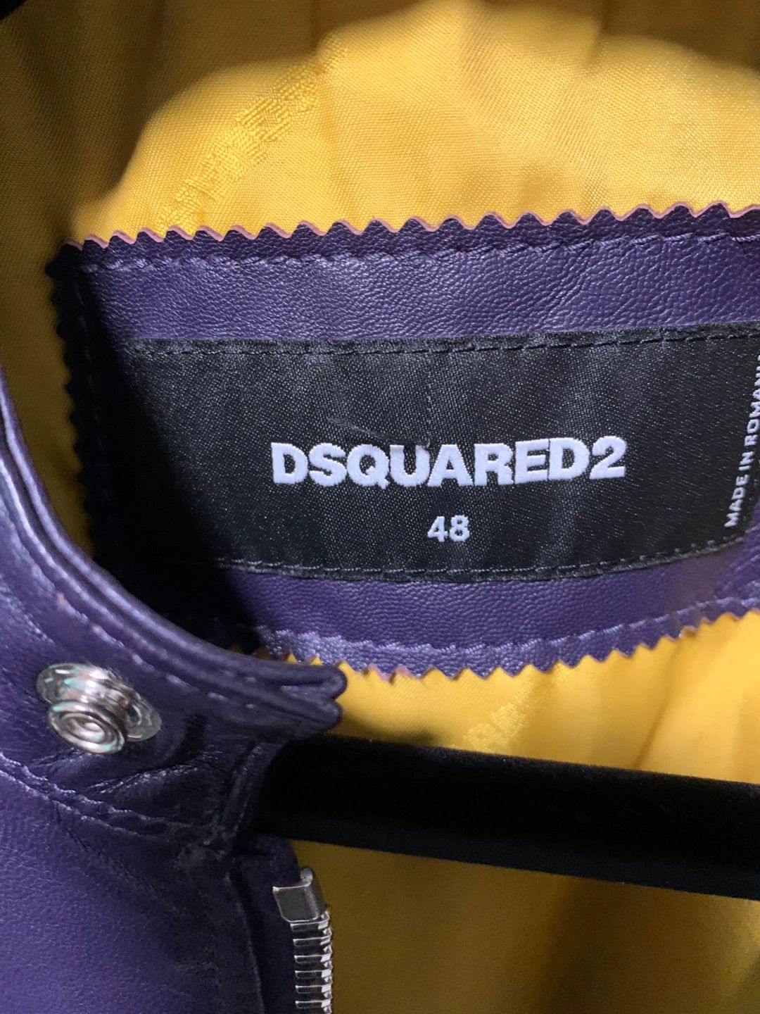 Dsquared2 purple dsquared2 leather jacket size 48 Size US M / EU 48-50 / 2 - 4 Thumbnail