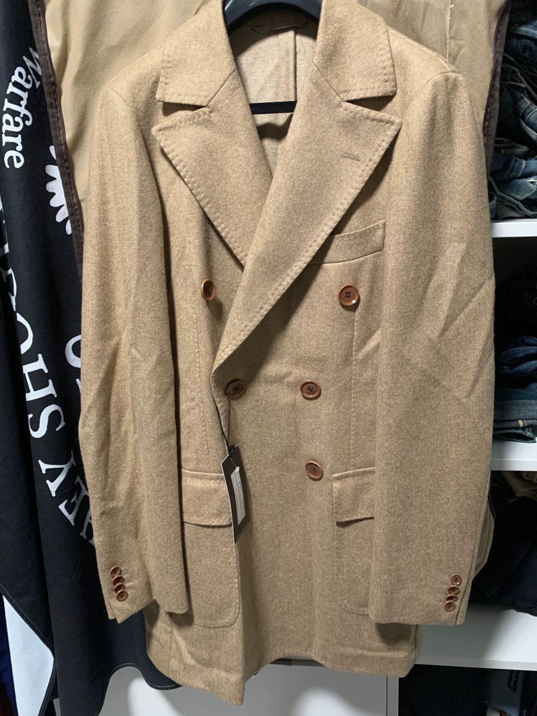 Ring Jacket brand new double-breasted jacket in brown Size US L / EU 52-54 / 3 - 2 Thumbnail