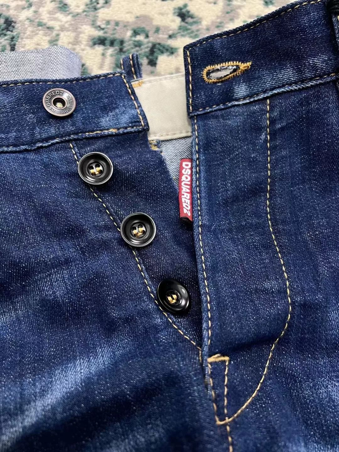 Dsquared2 Dsquared2 Blue Distressed Denim Skater Pants Size US 31 - 3 Thumbnail