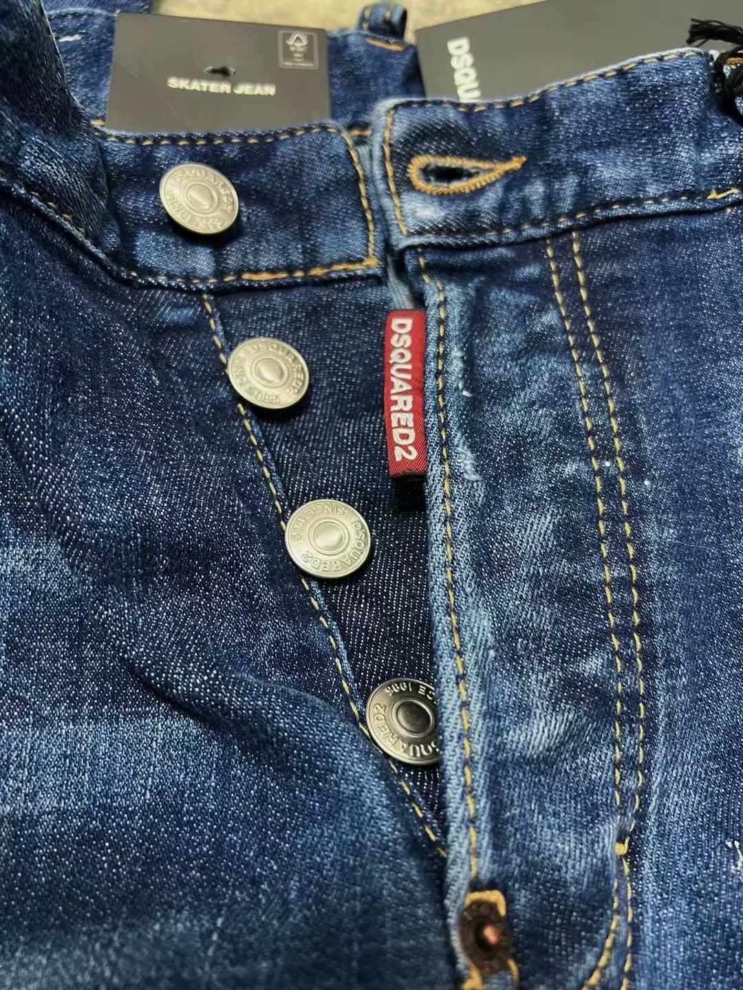 Dsquared2 new dsquared2 blue washed denim skater pants Size US 31 - 3 Thumbnail