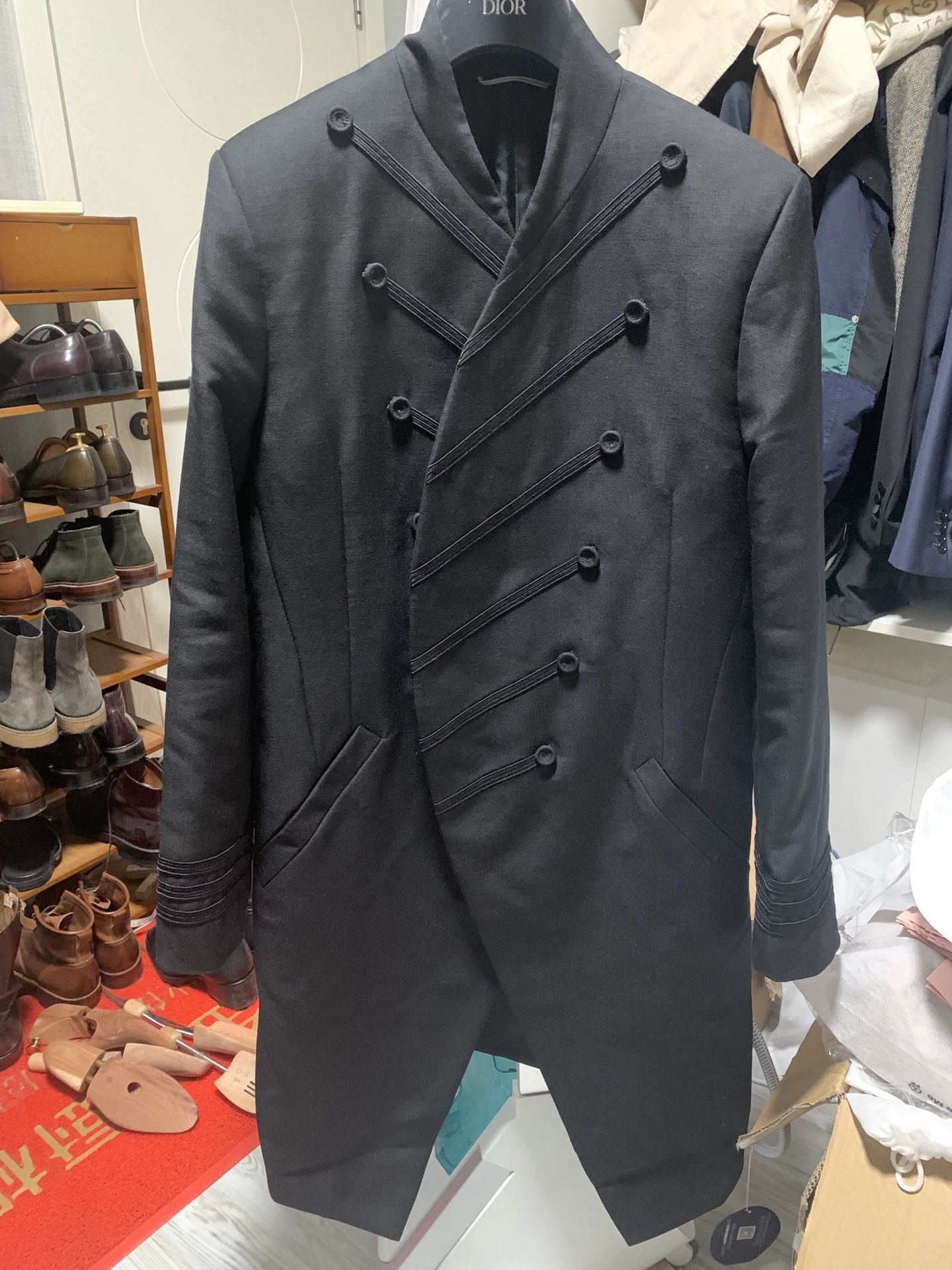 Dior classic black wool coat by dior homme Size US M / EU 48-50 / 2 - 7 Thumbnail
