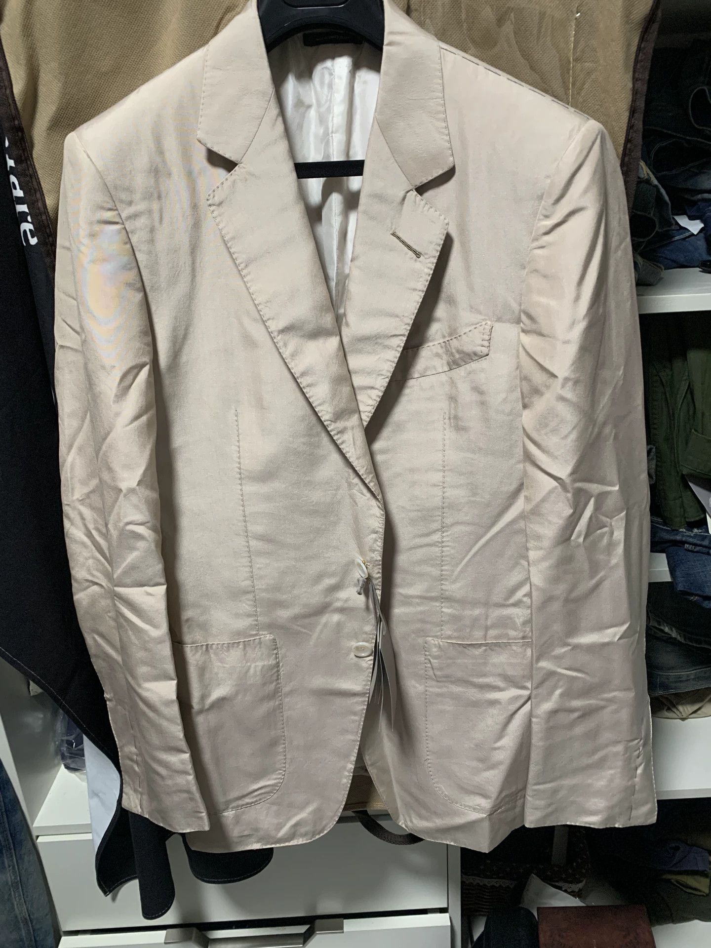 Tom Ford stylish tom ford silk blazer in beige Size US L / EU 52-54 / 3 - 2 Thumbnail