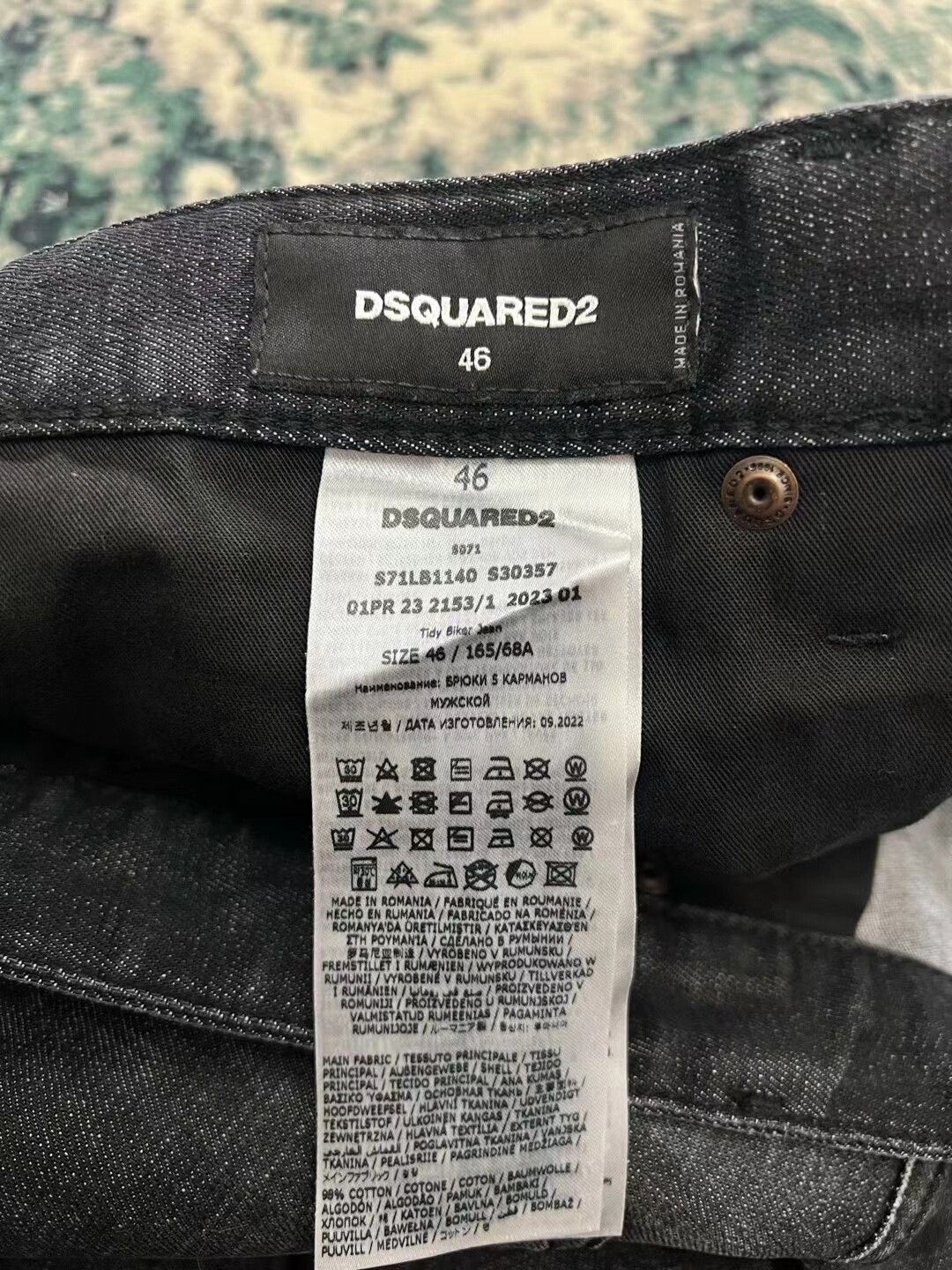 Dsquared2 dsquared2 black gray biker jeans Size US 31 - 6 Thumbnail