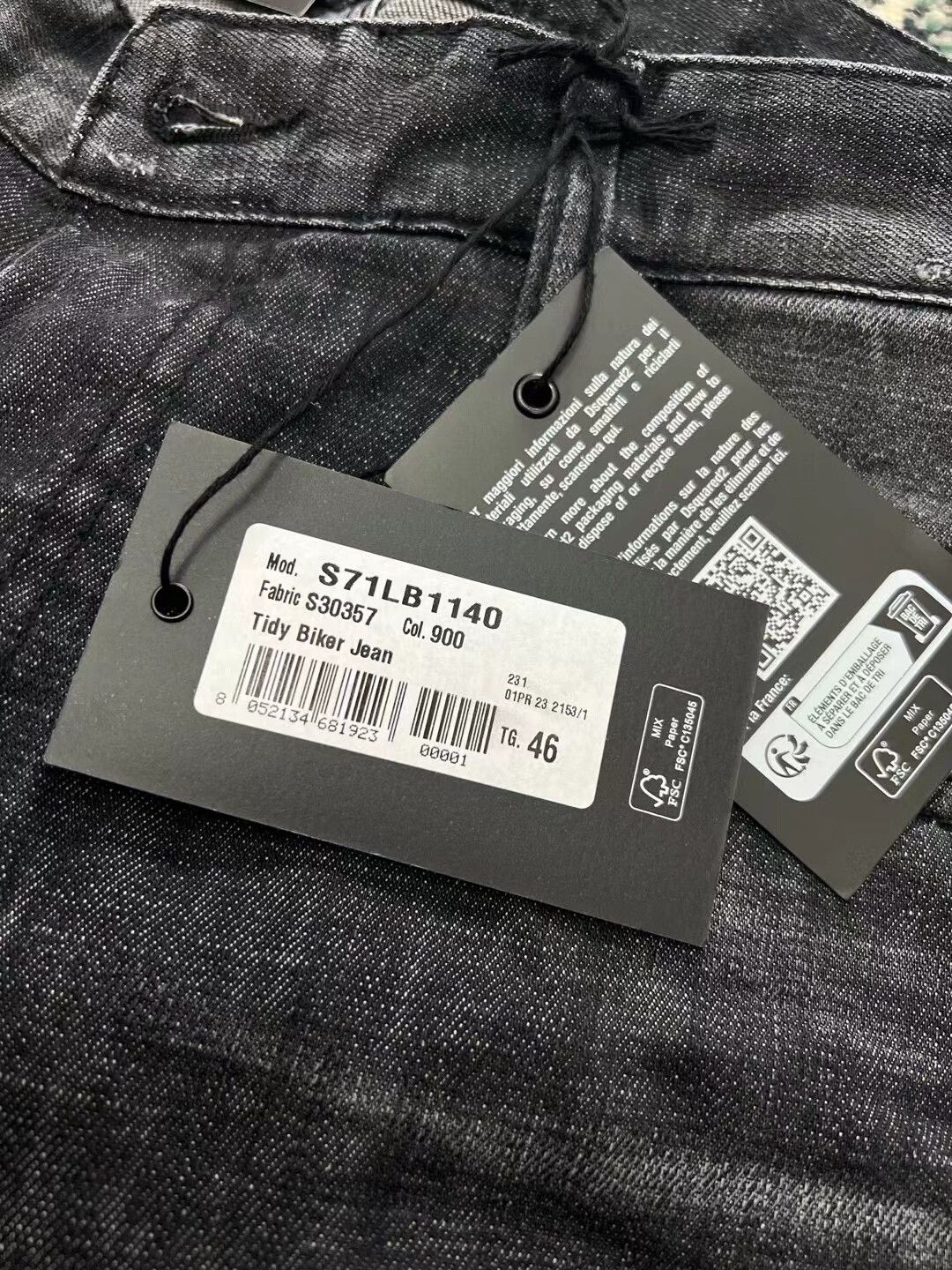 Dsquared2 dsquared2 black gray biker jeans Size US 31 - 5 Thumbnail