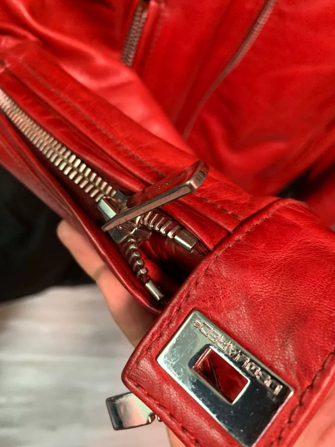 Dsquared2 dsquared2 classic red leather jacket size 46 Size US M / EU 48-50 / 2 - 5 Thumbnail