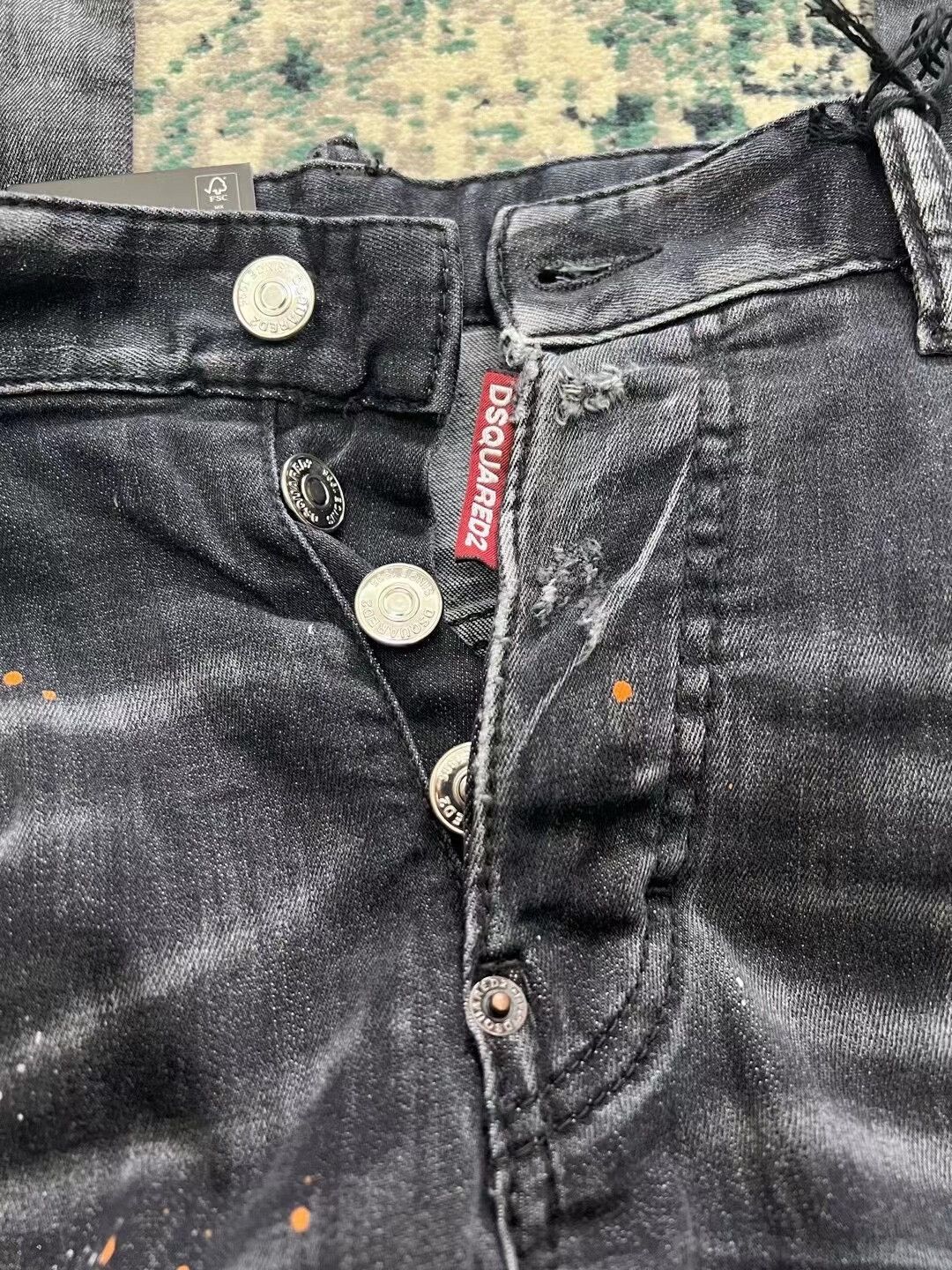 Dsquared2 dsquared2 black gray patchwork skinny jeans Size US 31 - 3 Thumbnail