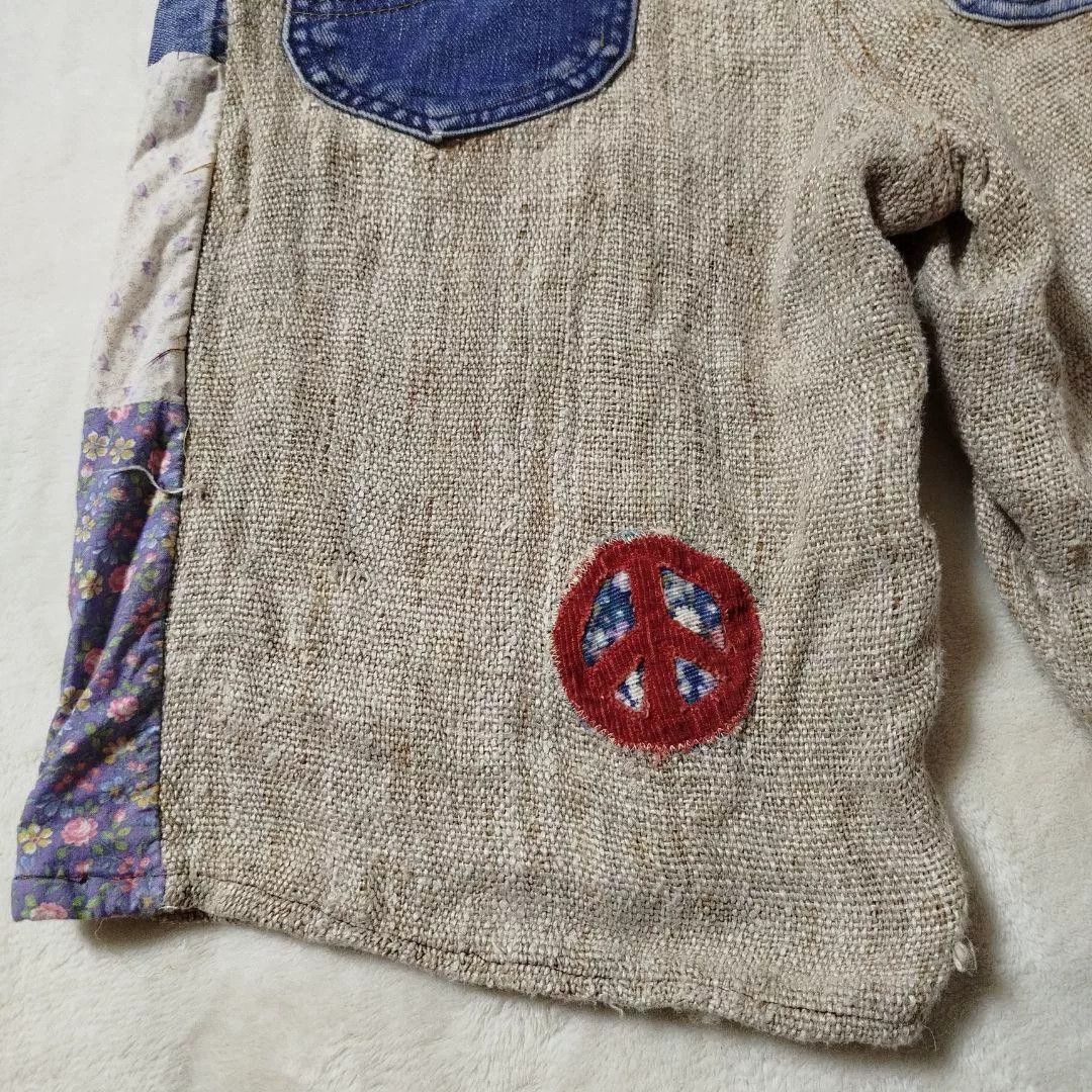 Noah handmade patchwork cotton-linen shorts Size US 30 / EU 46 - 6 Thumbnail