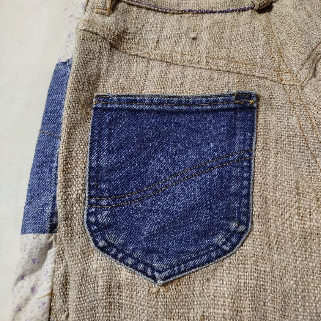 Noah handmade patchwork cotton-linen shorts Size US 30 / EU 46 - 5 Thumbnail