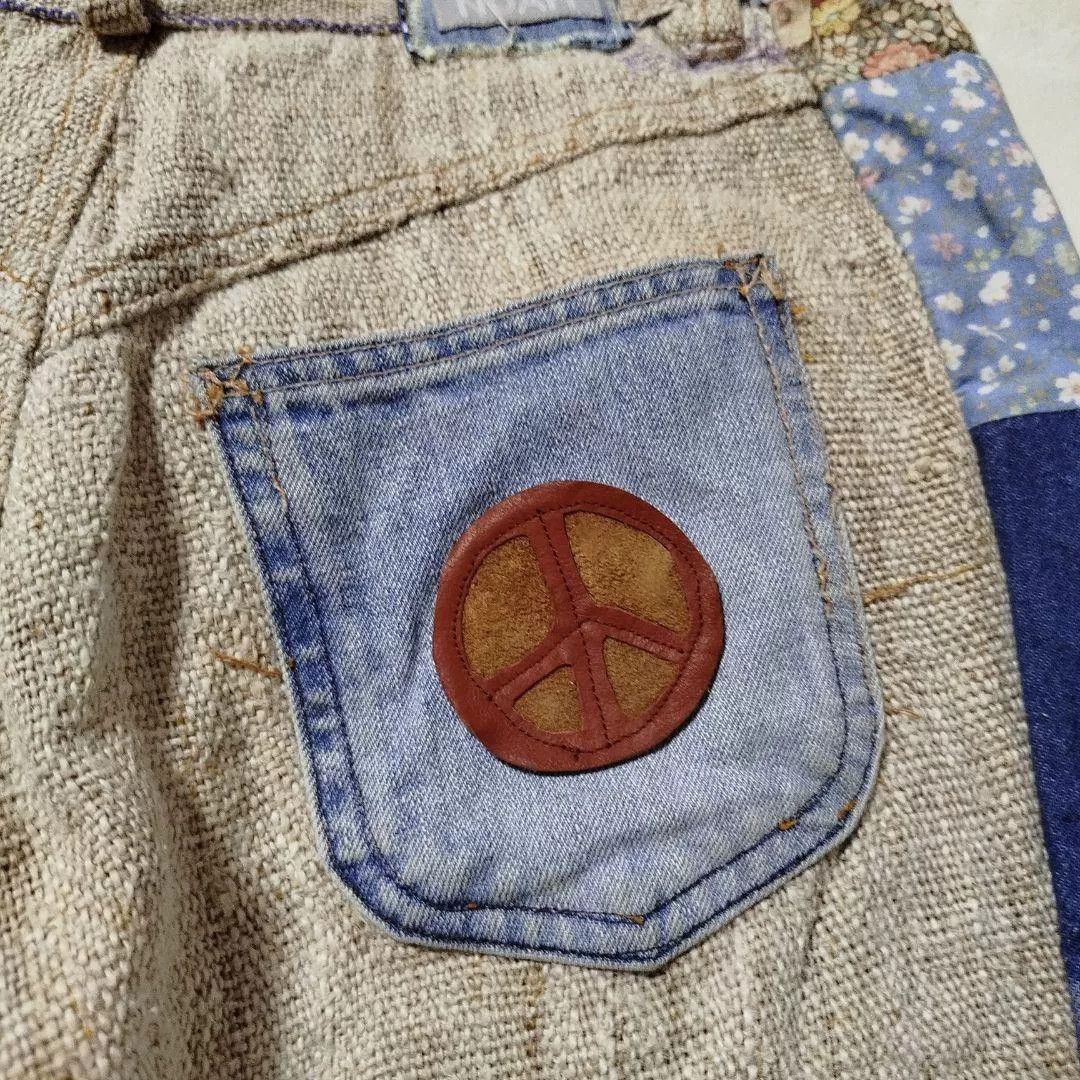 Noah handmade patchwork cotton-linen shorts Size US 30 / EU 46 - 4 Thumbnail