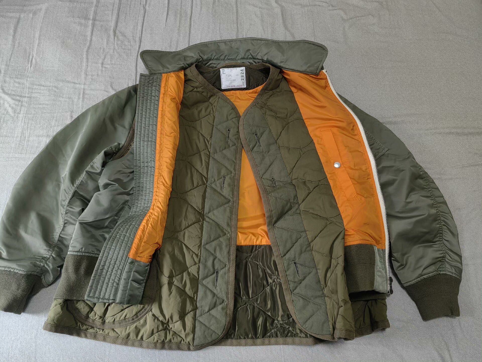 Sacai sacai nylon twill mix bomber jacket Size US M / EU 48-50 / 2 - 6 Thumbnail