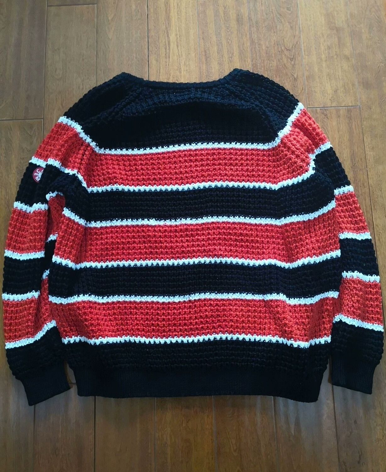 Cav Empt cav empt stripe loose waffle knit sweater Size US XL / EU 56 / 4 - 2 Thumbnail