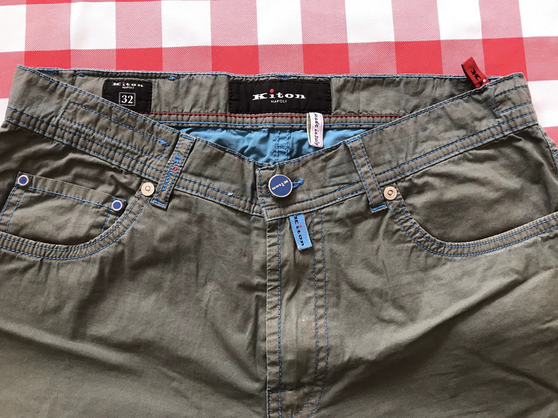 Kiton Kiton Casual Pants in Light Green Color Size US 32 / EU 48 - 3 Thumbnail
