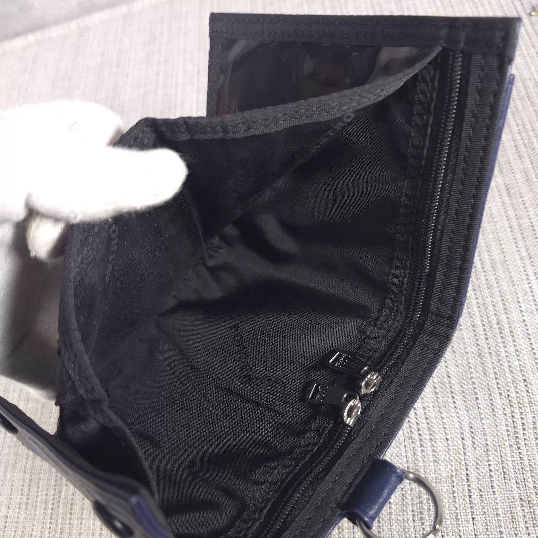 Porter porter freestyle leather wallet in indigo Size ONE SIZE - 9 Thumbnail