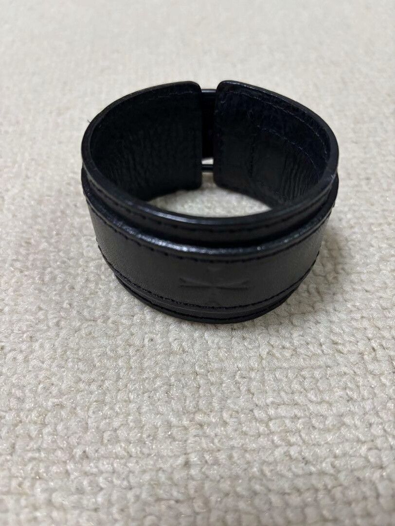 Bape black leather adjustable wristband with logo Size ONE SIZE - 3 Thumbnail