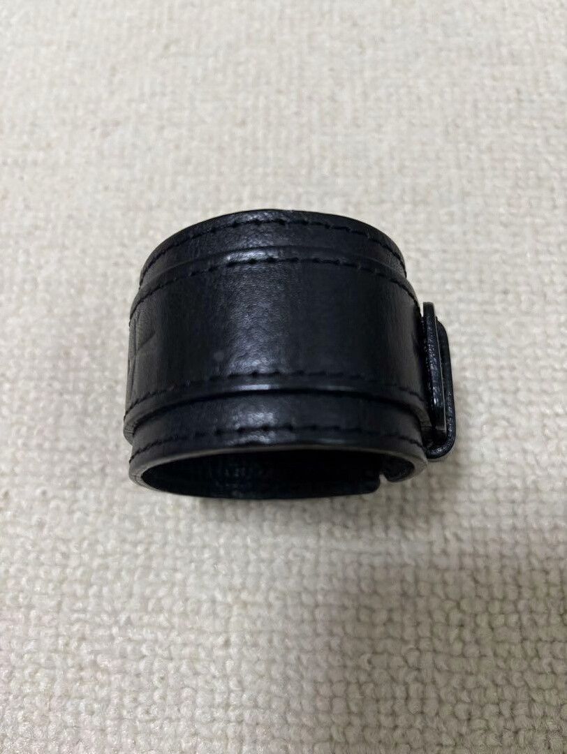 Bape black leather adjustable wristband with logo Size ONE SIZE - 4 Thumbnail