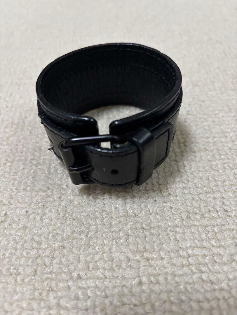 Bape black leather adjustable wristband with logo Size ONE SIZE - 2 Thumbnail