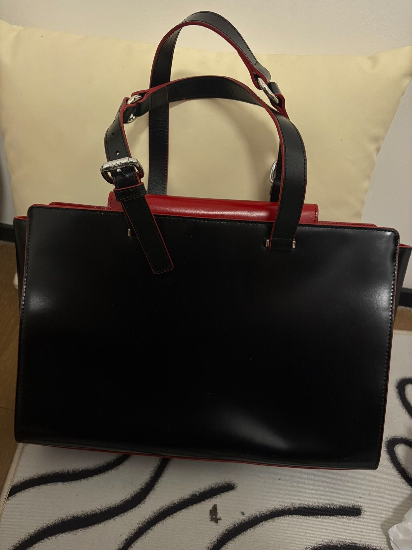 Vivienne Westwood Vivienne Westwood Black Red Handbag Size ONE SIZE - 2 Thumbnail
