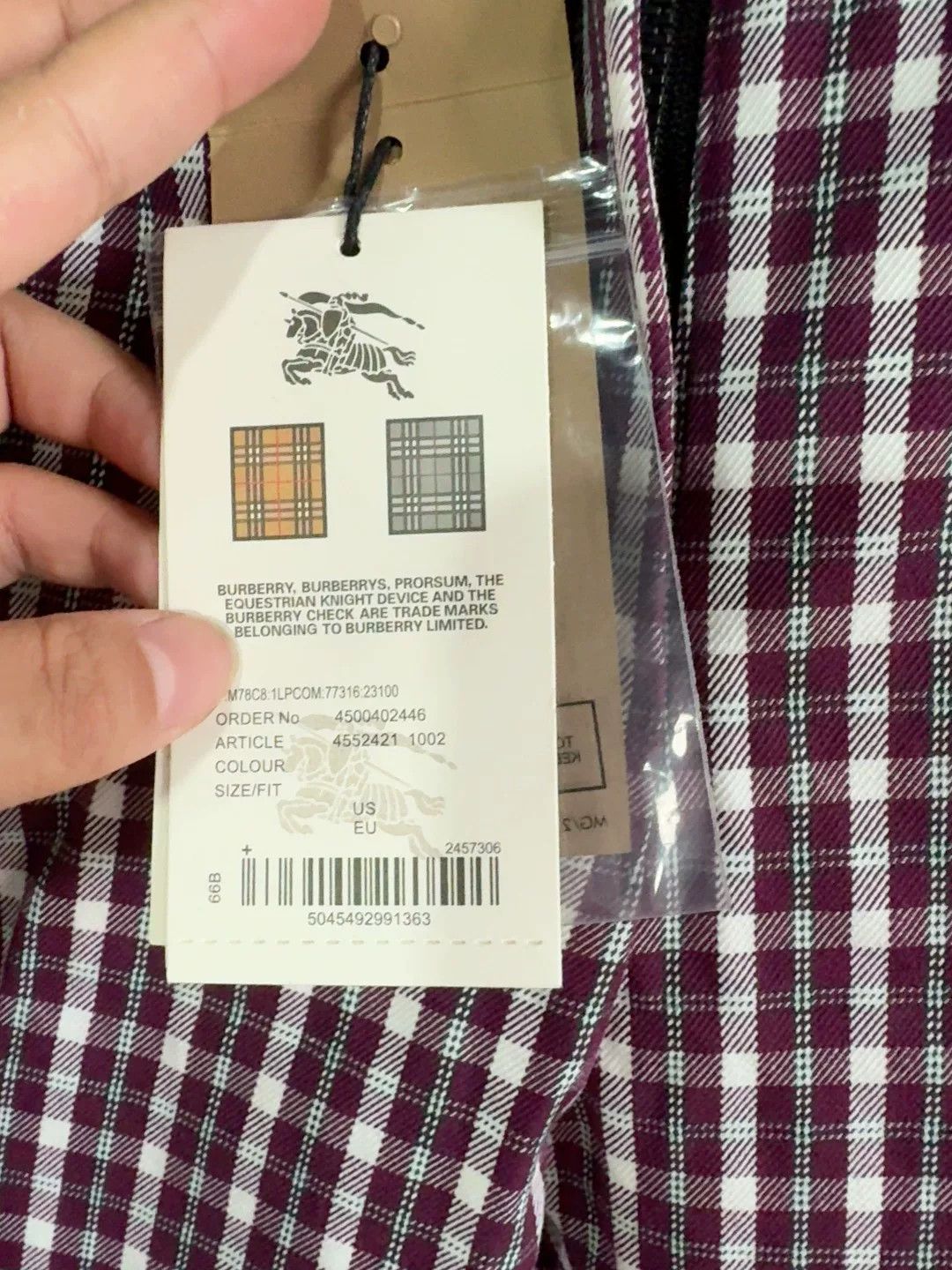 Burberry burberry women's plaid casual pants, us6 Size 28" / US 6 / IT 42 - 3 Thumbnail
