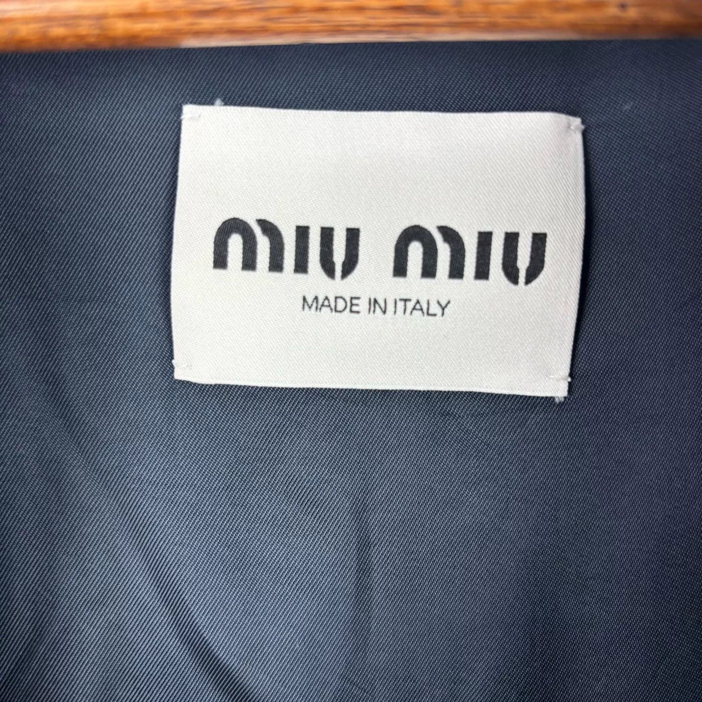 Miu Miu navy striped zip-up jacket with white collar Size M / US 6-8 / IT 42-44 - 3 Thumbnail