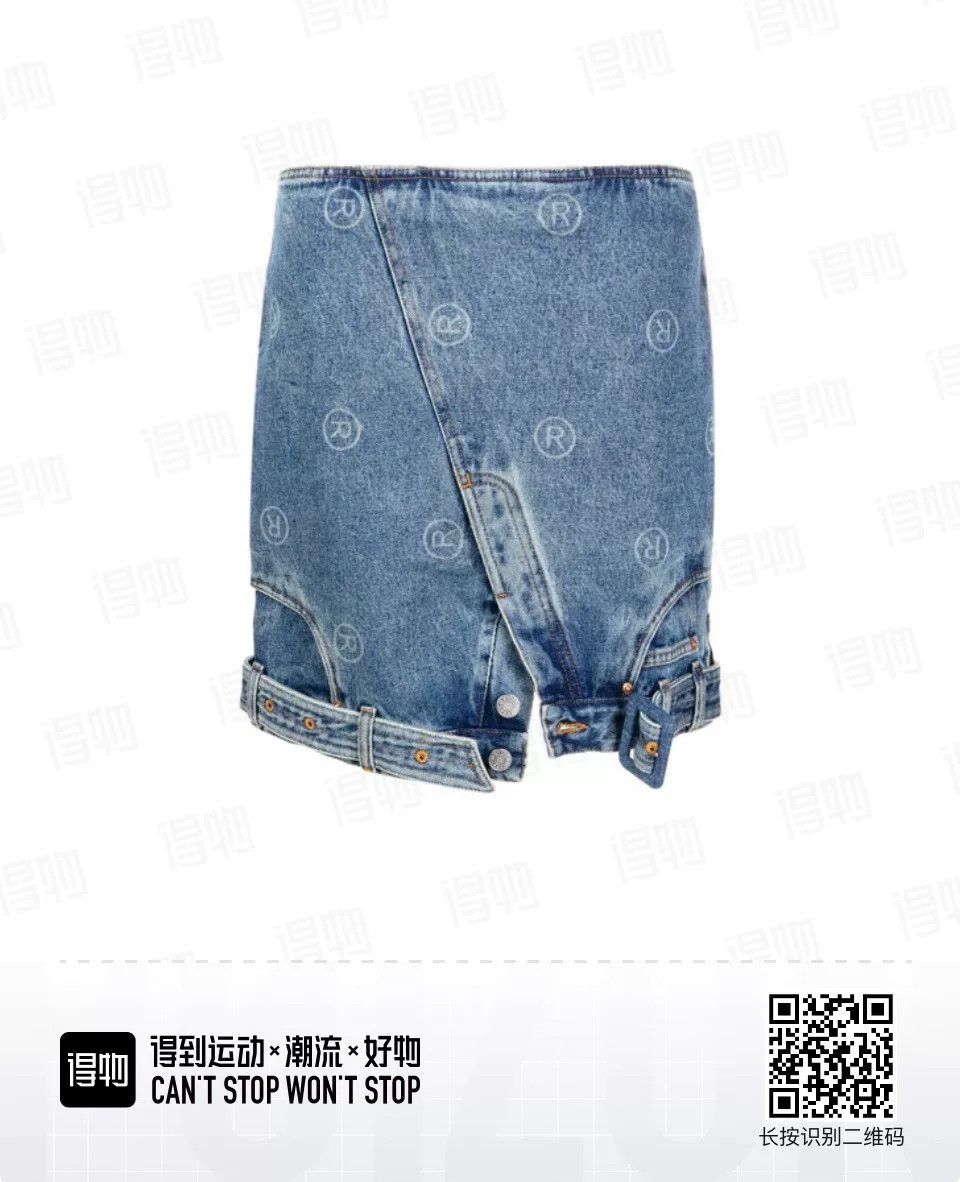 Martine Rose Martine Rose Logo Print Denim Skirt Size 28" / US 6 / IT 42 - 7 Thumbnail